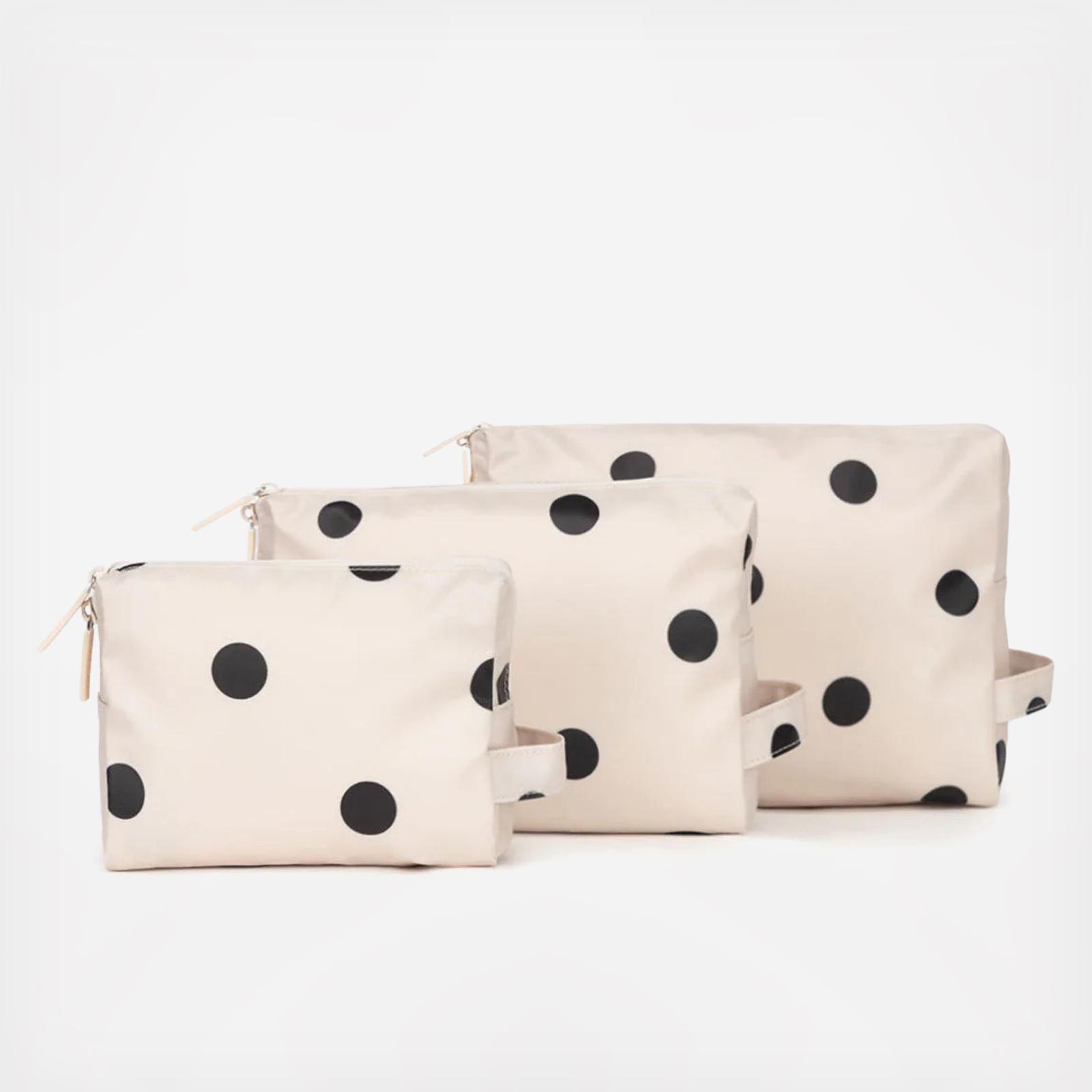 3-Piece Water Resistant Zip Pouch Set 2 3-Piece Water Resistant Zip Pouch Set