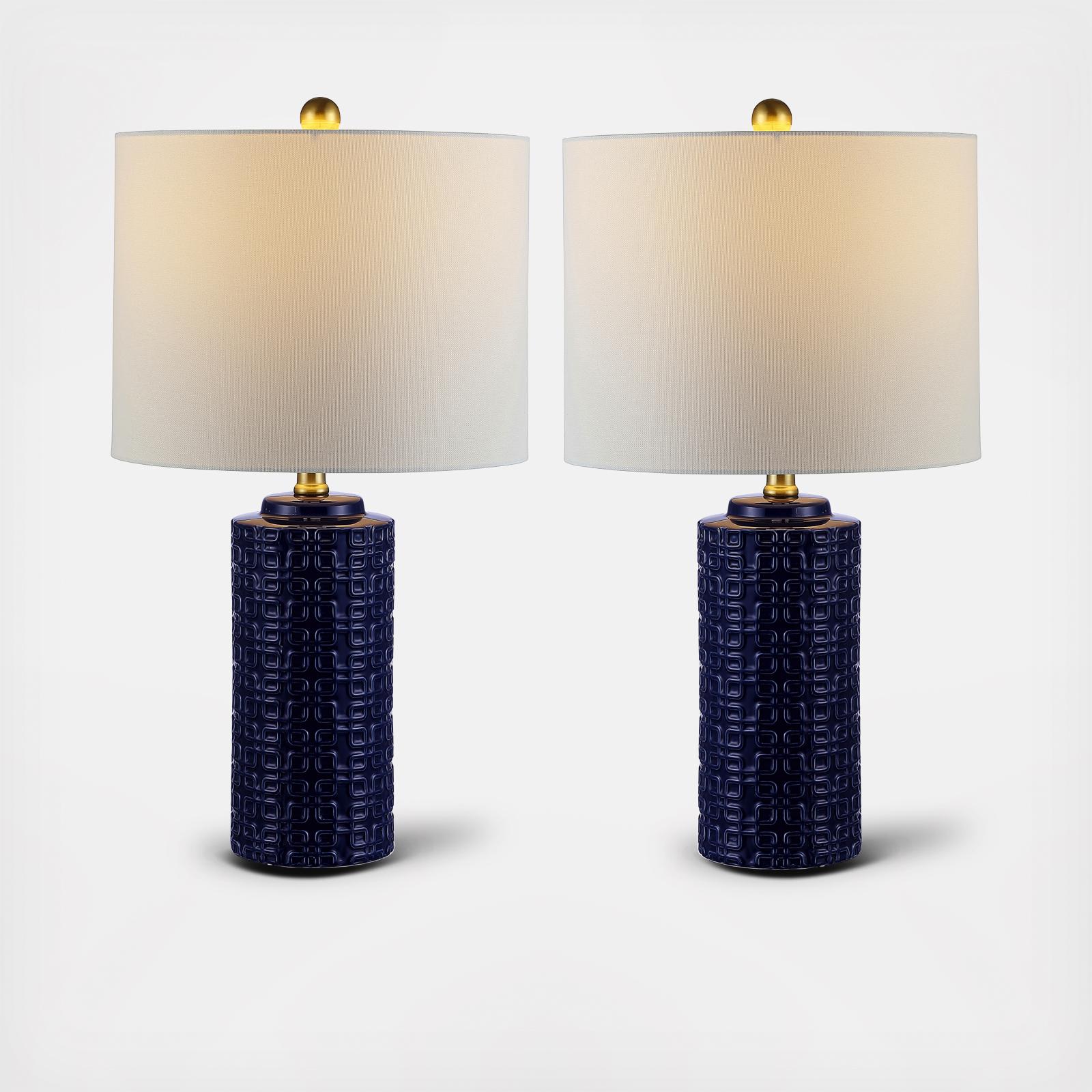 Artef Ceramic Table Lamp, Set of 2