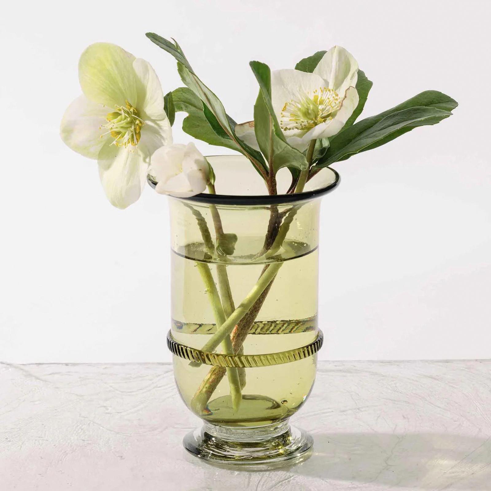 Banded Glassware Tall Vase 1 Banded Glassware Tall Vase