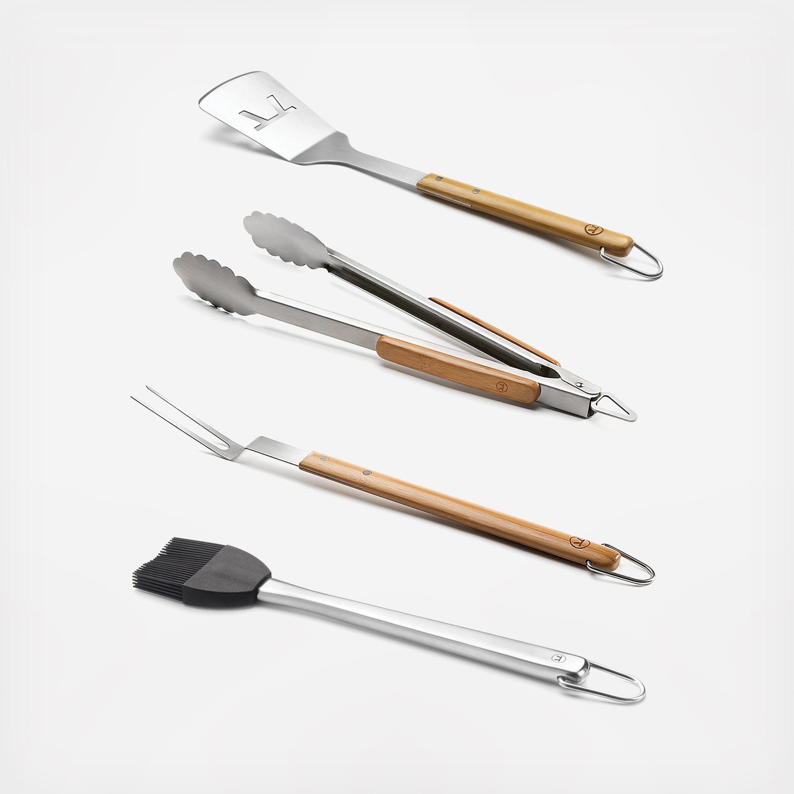 Verde 4-Piece Barbeque Grill Tool Set