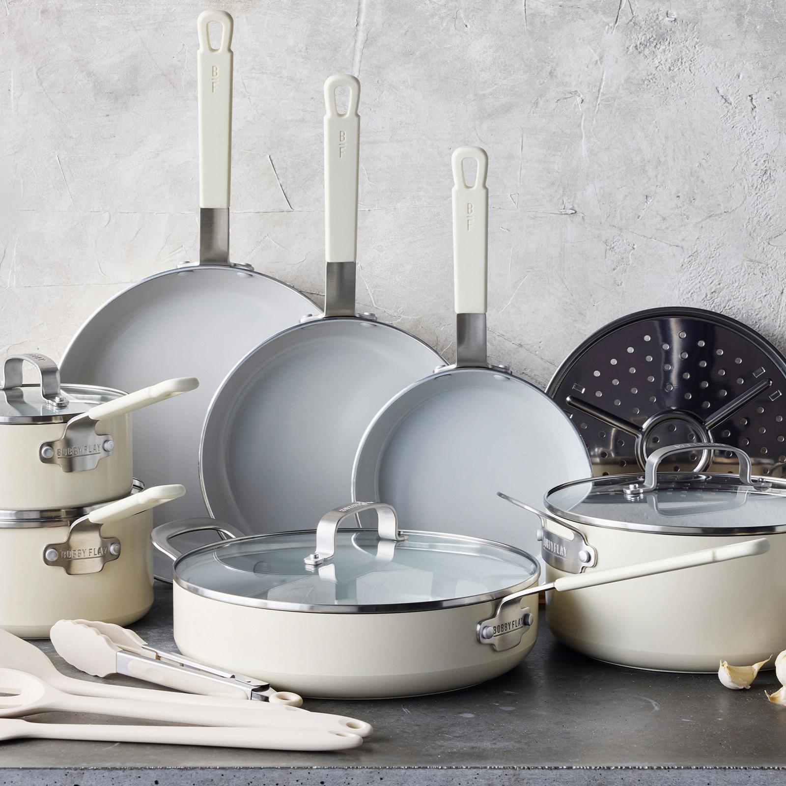 Bobby Flay Professional Grade Ceramic Nonstick 16-Piece Cookware Set 1 Bobby Flay Professional Grade Ceramic Nonstick 16-Piece Cookware Set