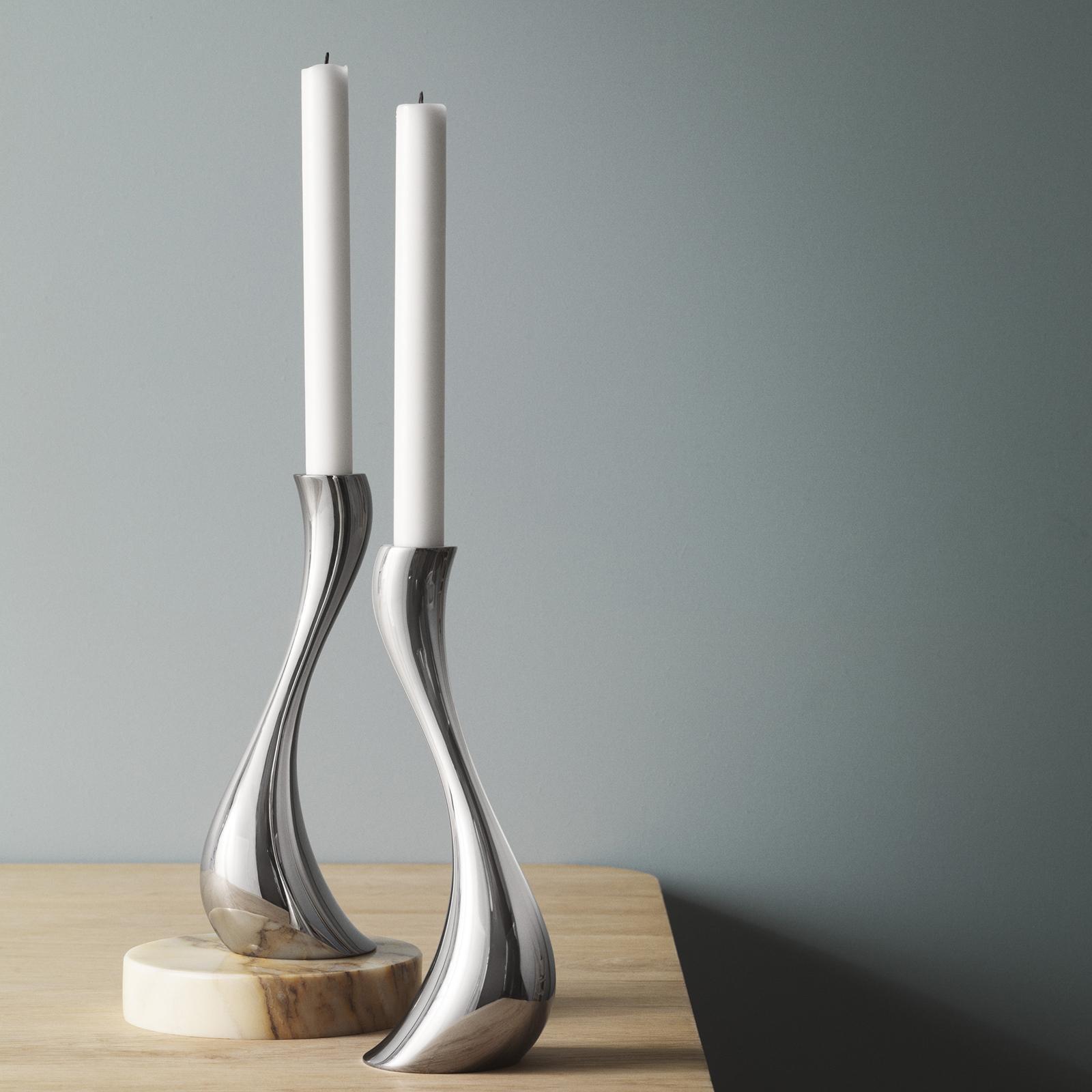 Cobra Stainless Steel Candleholder, Set of 2 10 Cobra Stainless Steel Candleholder, Set of 2