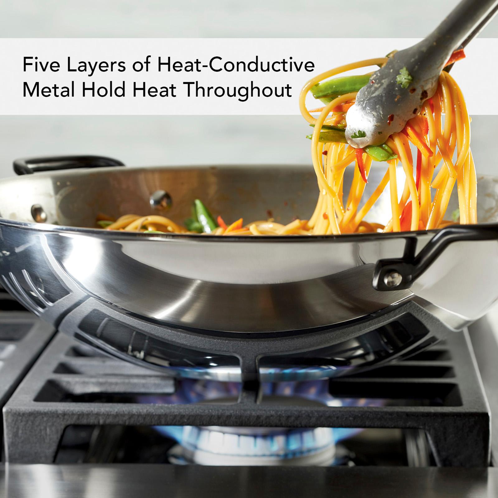 5-Ply Clad Stainless Steel Wok 5 5-Ply Clad Stainless Steel Wok