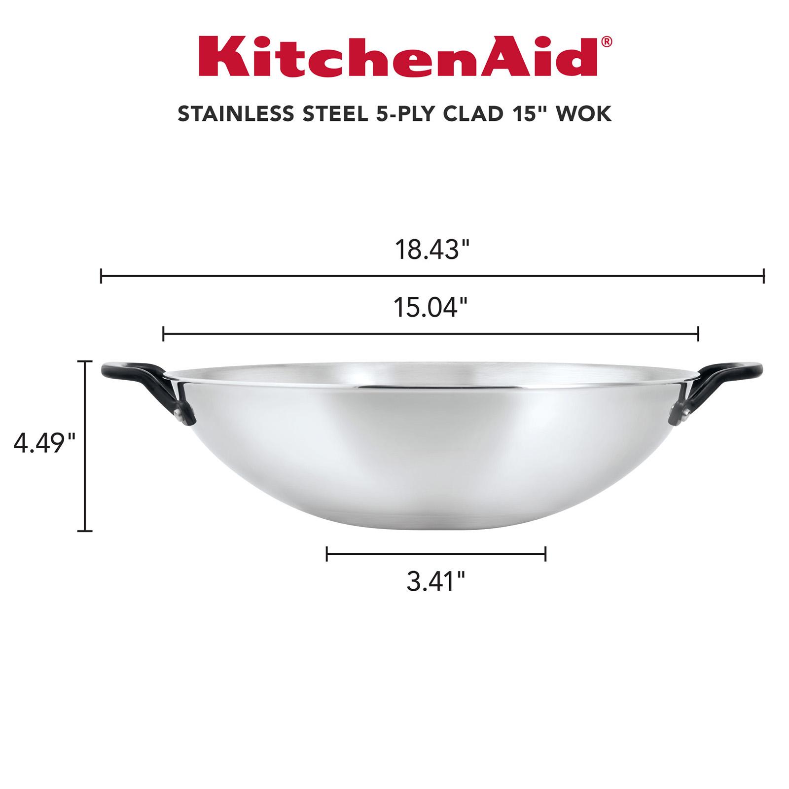5-Ply Clad Stainless Steel Wok 8 5-Ply Clad Stainless Steel Wok