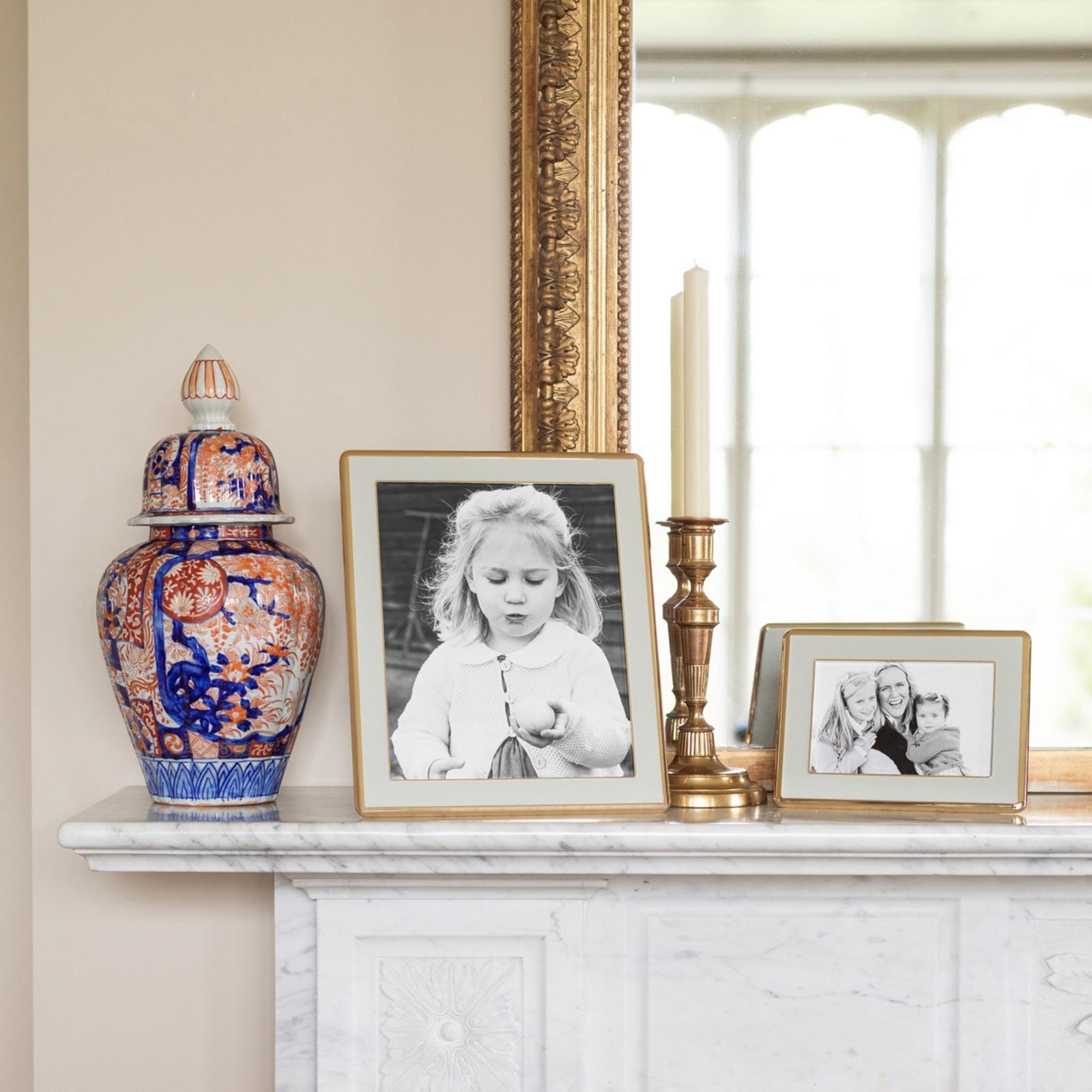 Enamel Gold Curve Photo Frame 8 Enamel Gold Curve Photo Frame