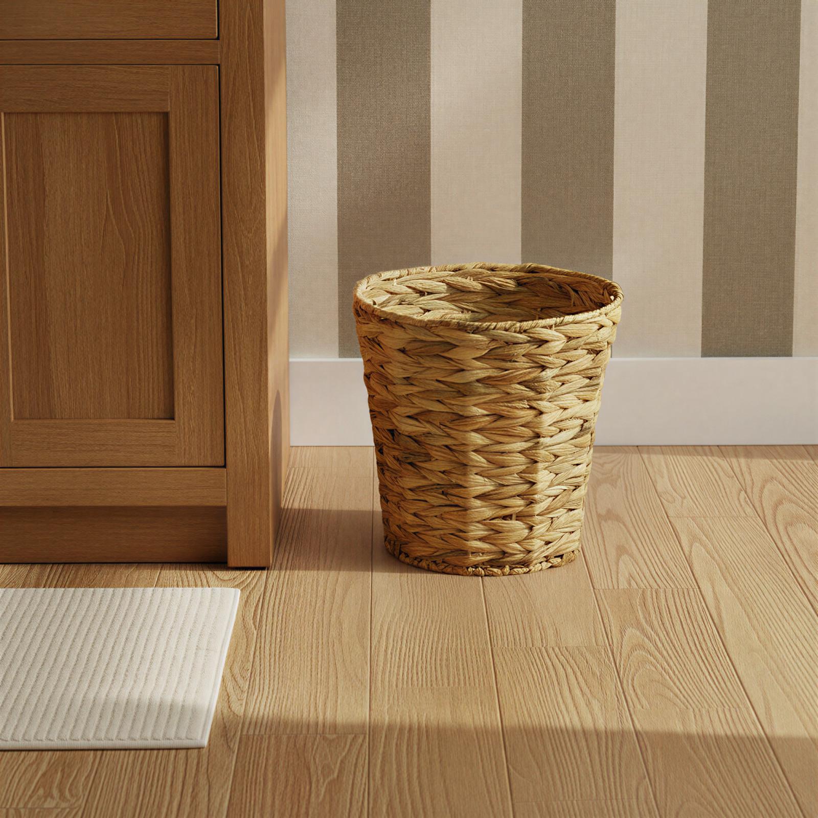 Handwoven Water Hyacinth Waste Basket 8 Handwoven Water Hyacinth Waste Basket