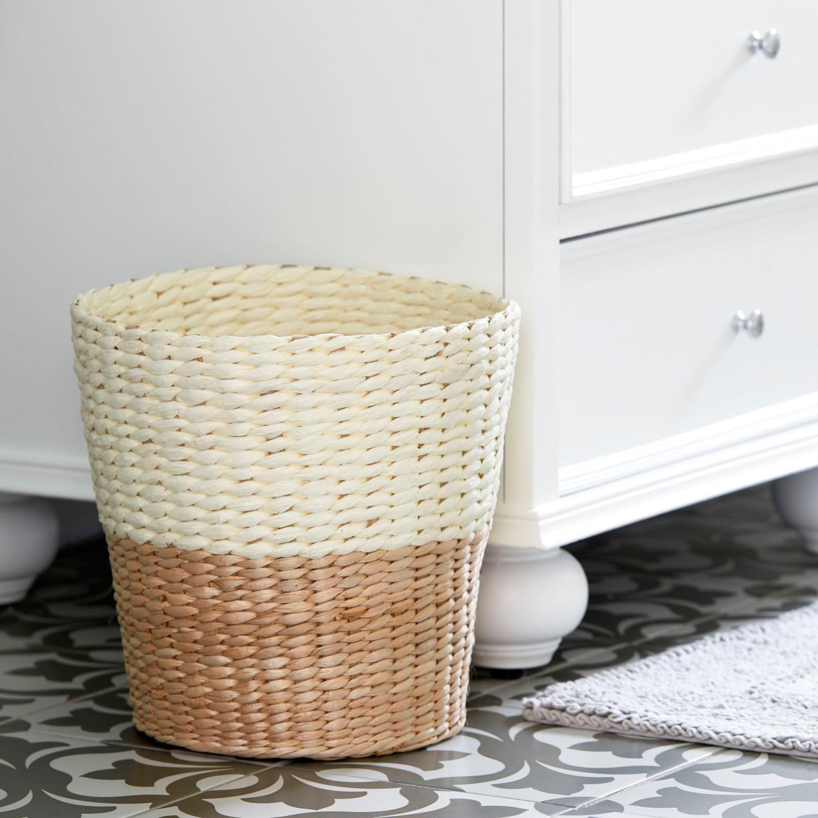 Handwoven Wicker Waste Basket 3 Handwoven Wicker Waste Basket