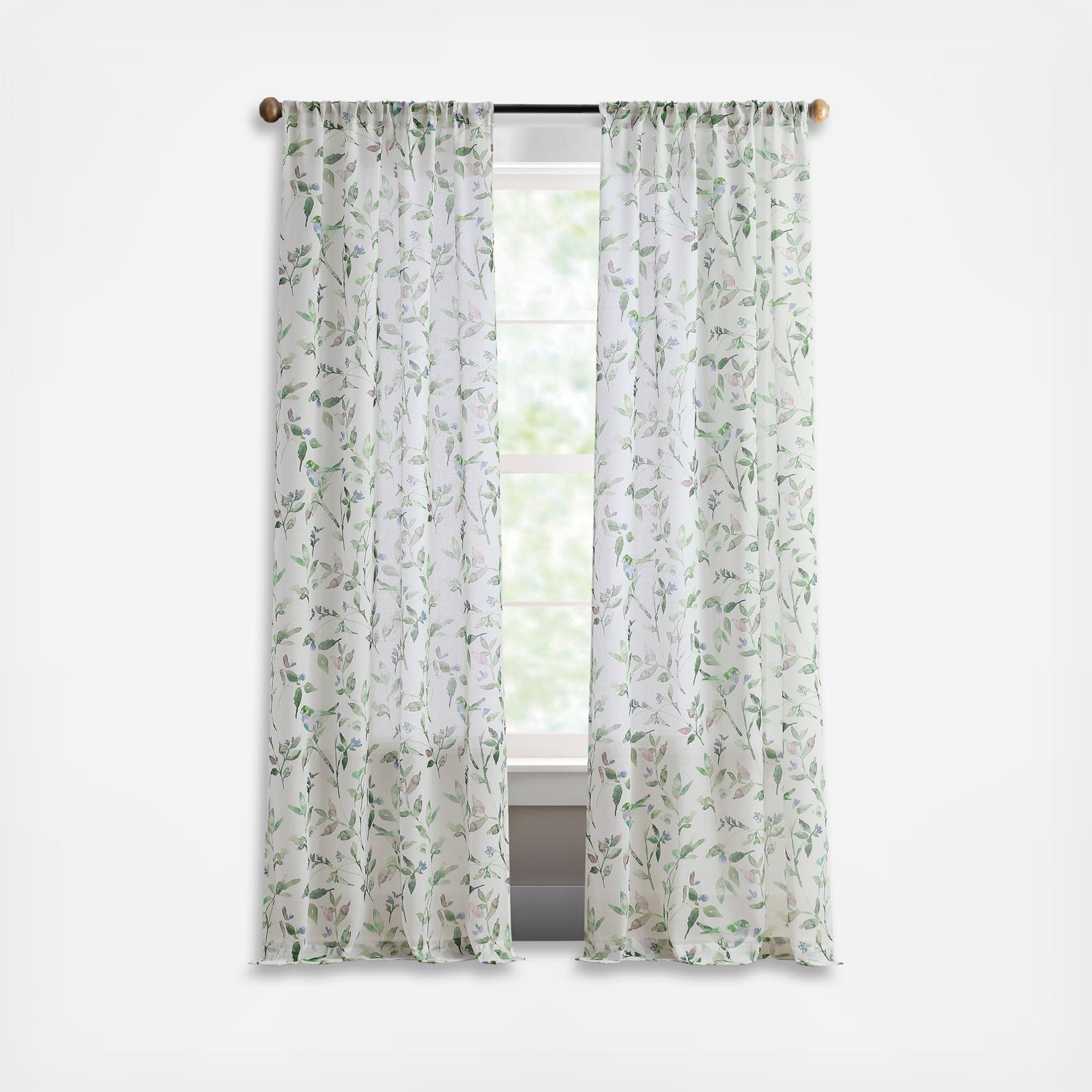 Kensington Garden Print Curtain Panel, Set of 2