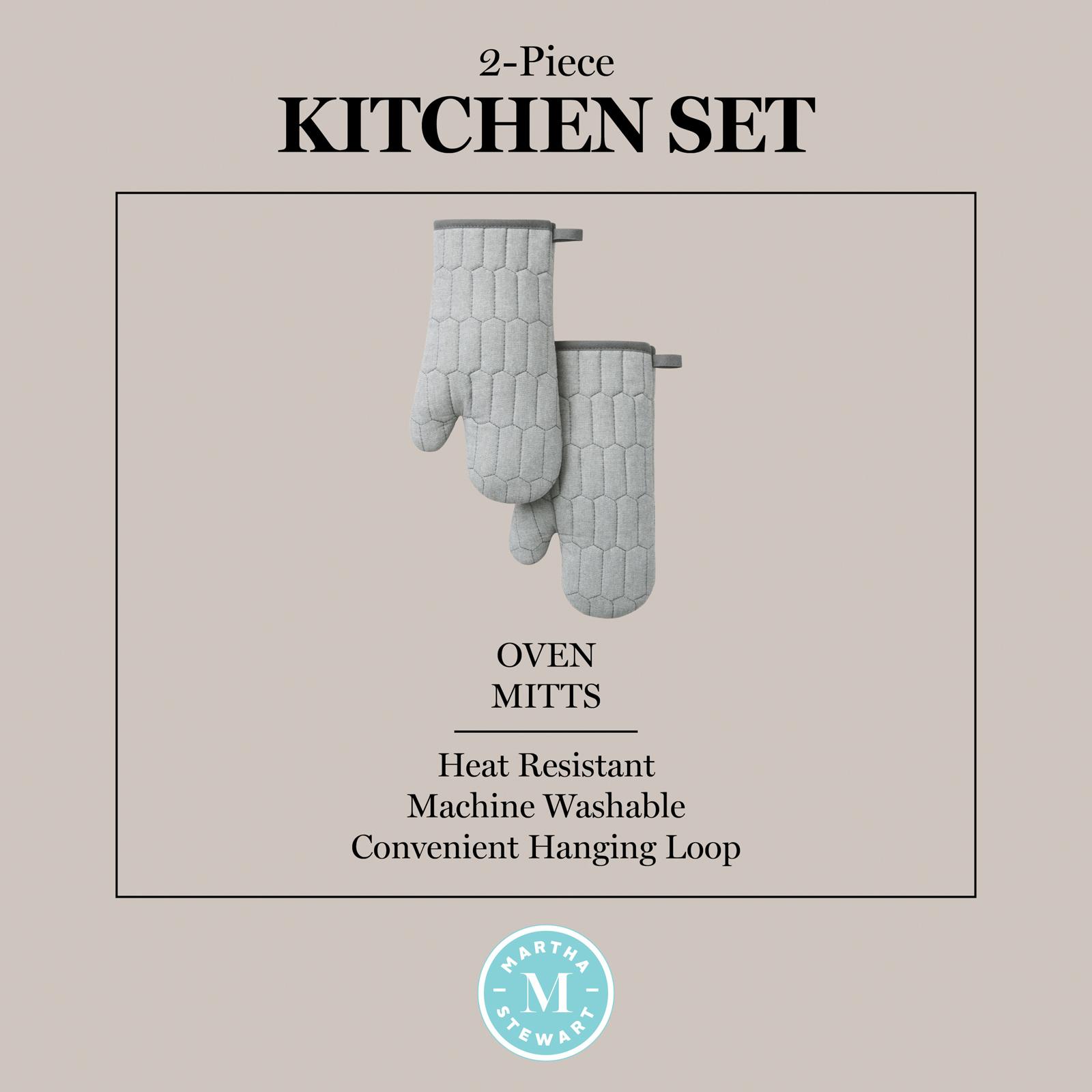 Honeycomb Chambray Oven Mitt, Set of 2 7 Honeycomb Chambray Oven Mitt, Set of 2