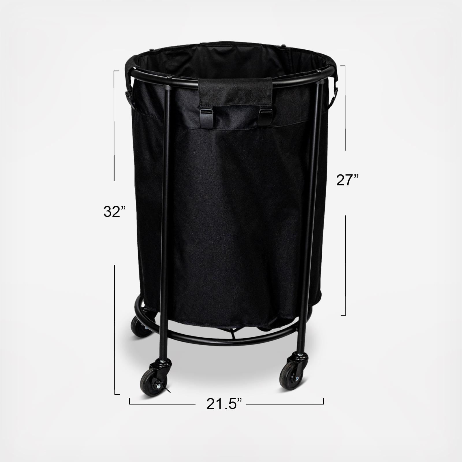 Round Metal Frame Laundry Hamper with Wheel 8 Round Metal Frame Laundry Hamper with Wheel