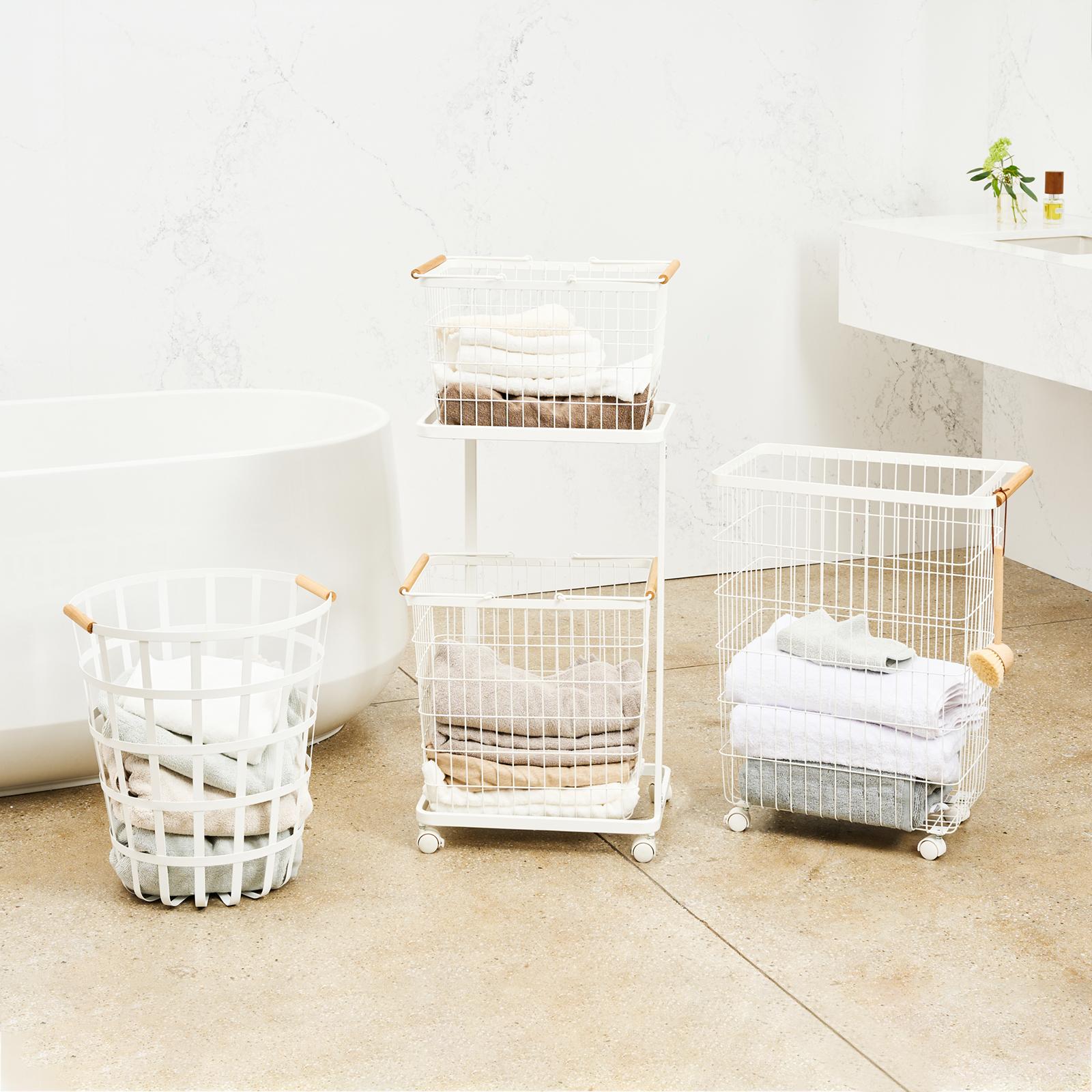 Tosca Slim Rolling Laundry Basket 6 Tosca Slim Rolling Laundry Basket