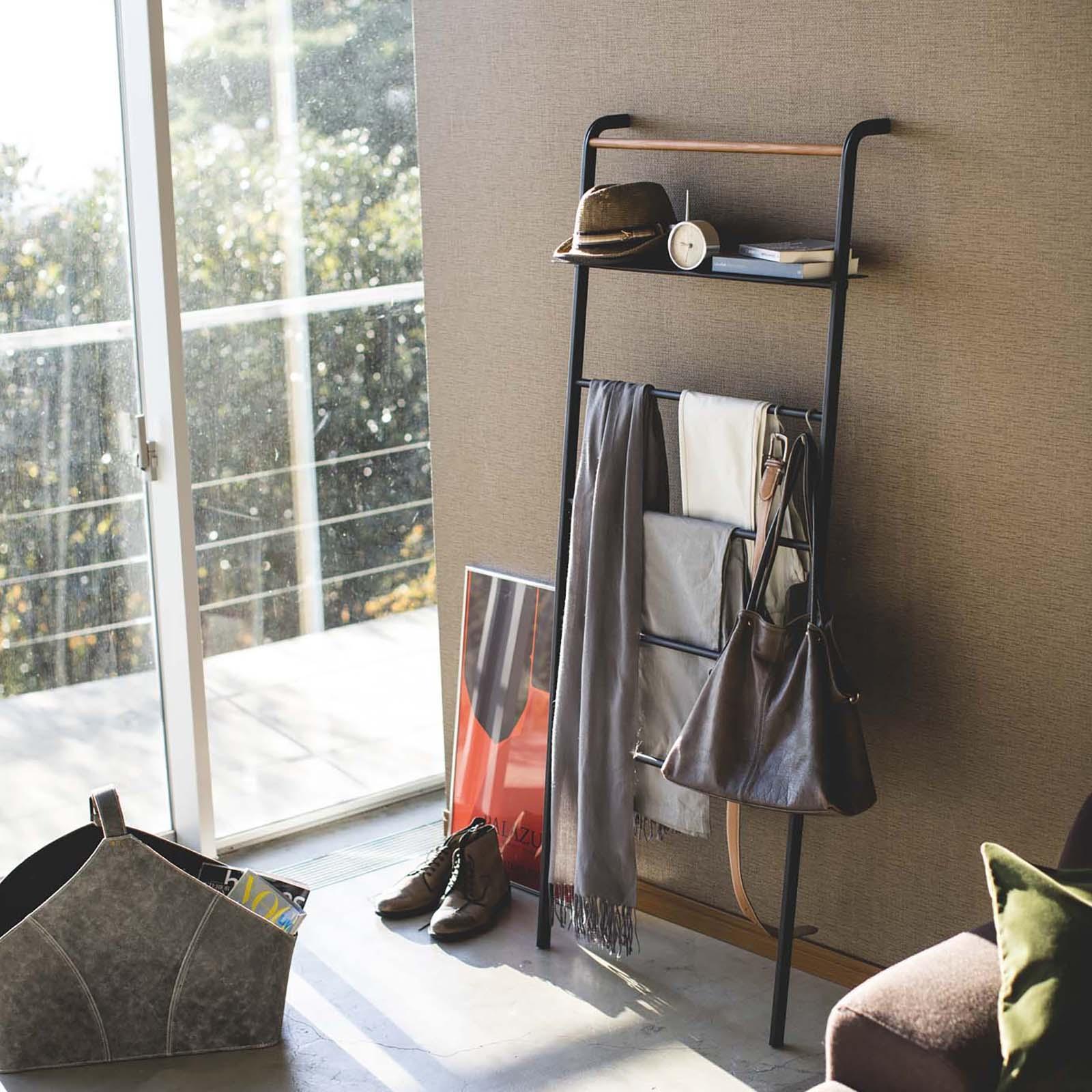 Tower Leaning Ladder With Shelf 1 Tower Leaning Ladder With Shelf