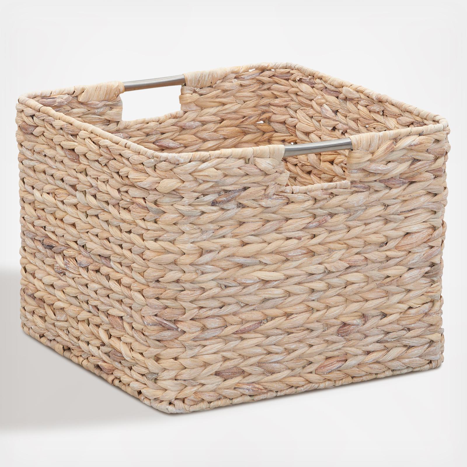 Square Wicker Basket with Handle 2 Square Wicker Basket with Handle