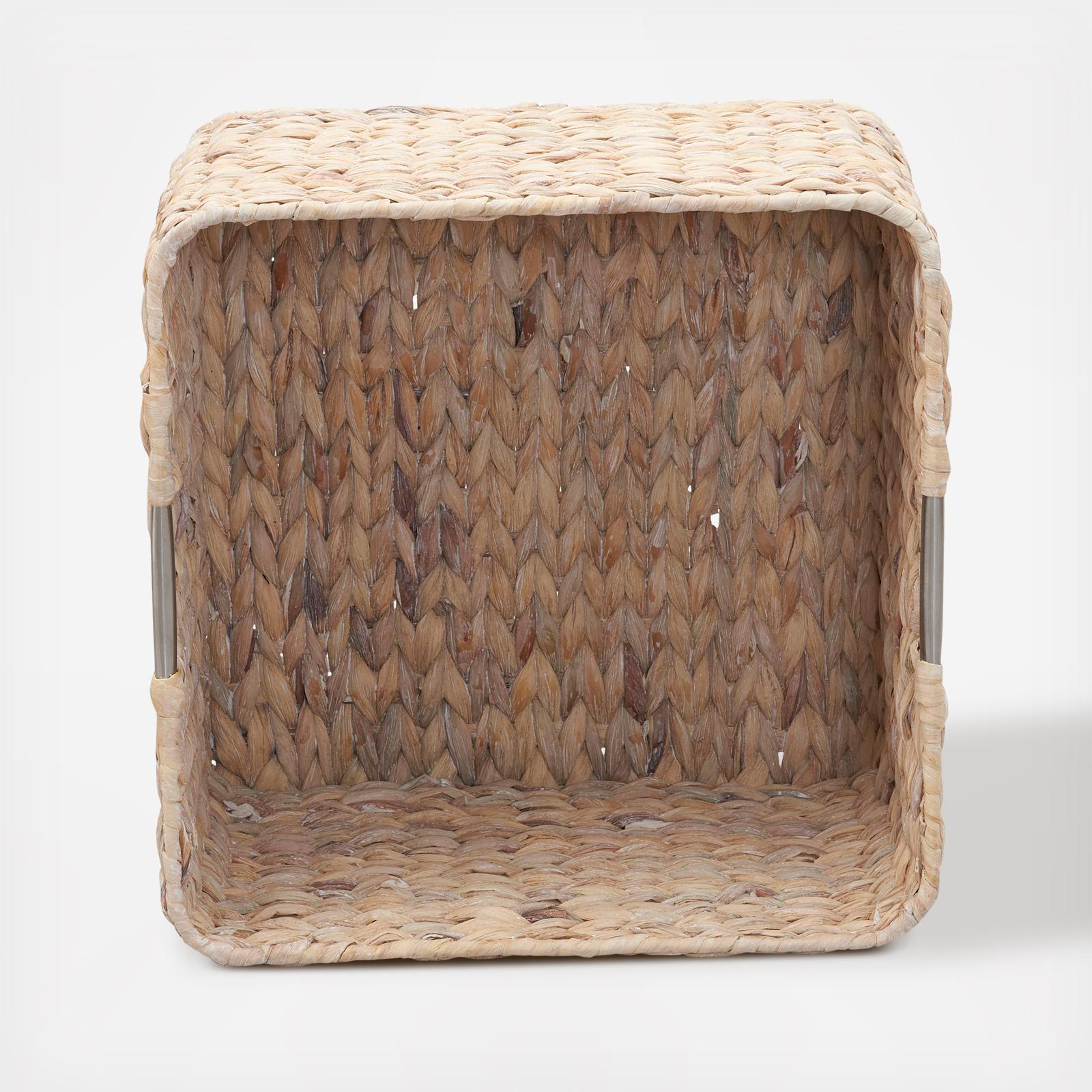Square Wicker Basket with Handle 7 Square Wicker Basket with Handle