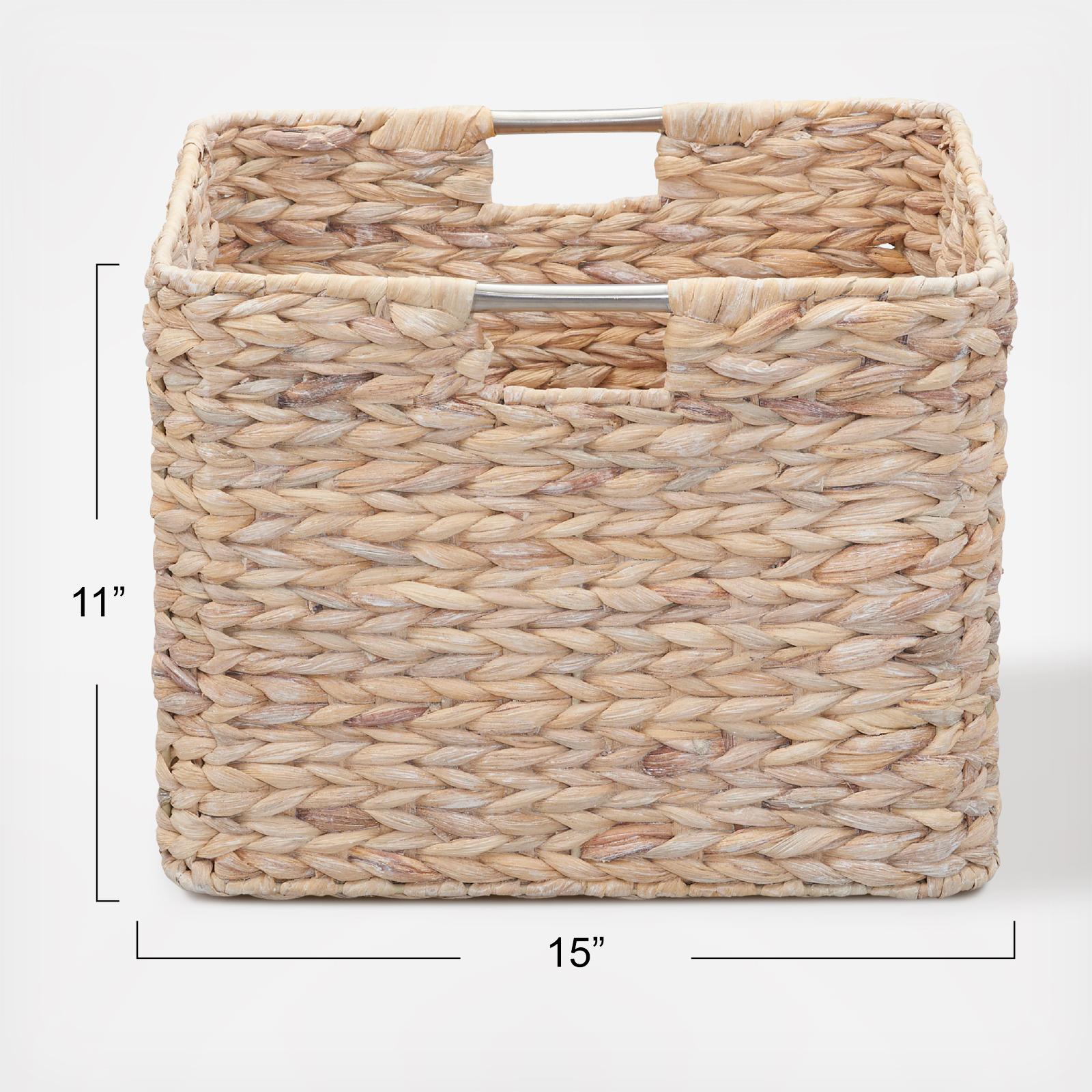 Square Wicker Basket with Handle 8 Square Wicker Basket with Handle