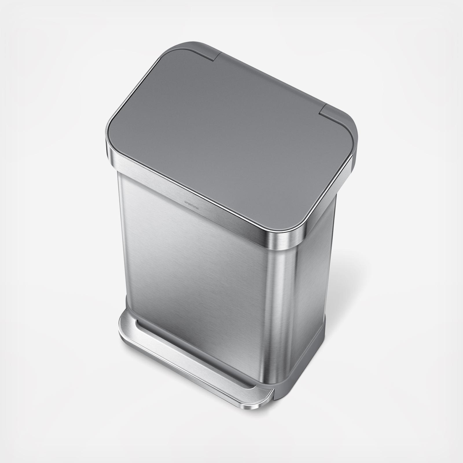 Stainless Steel Step Can with Liner Pocket with Plastic Lid 10 Stainless Steel Step Can with Liner Pocket with Plastic Lid