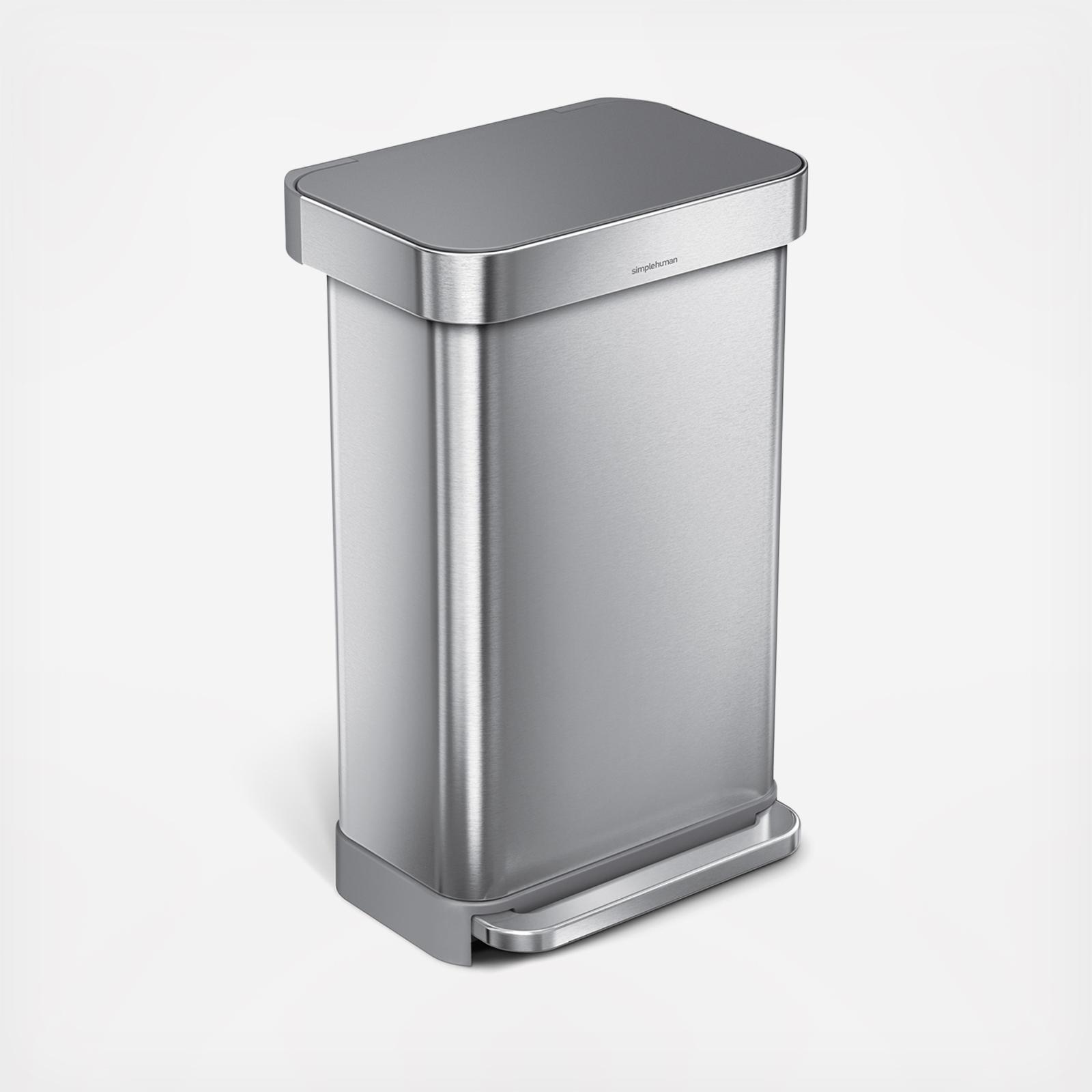Stainless Steel Step Can with Liner Pocket with Plastic Lid 6 Stainless Steel Step Can with Liner Pocket with Plastic Lid
