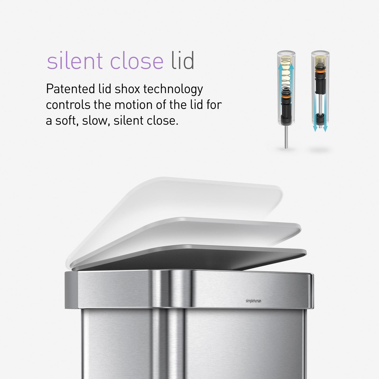 Stainless Steel Step Can with Liner Pocket with Plastic Lid 7 Stainless Steel Step Can with Liner Pocket with Plastic Lid