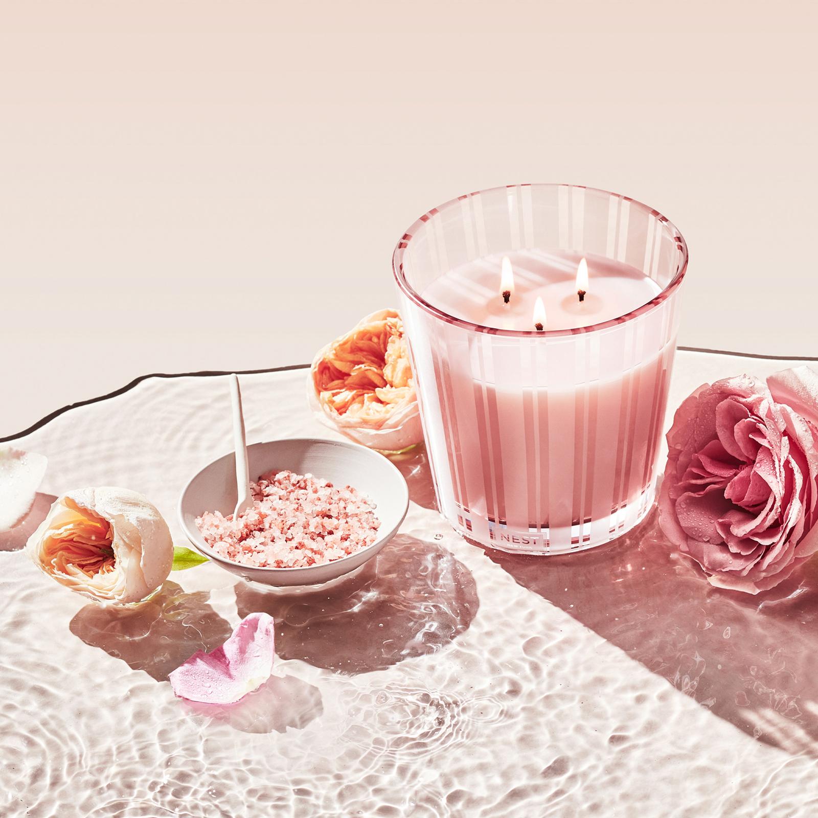 Wellness Himalayan Salt & Rosewater 3-Wick Candle