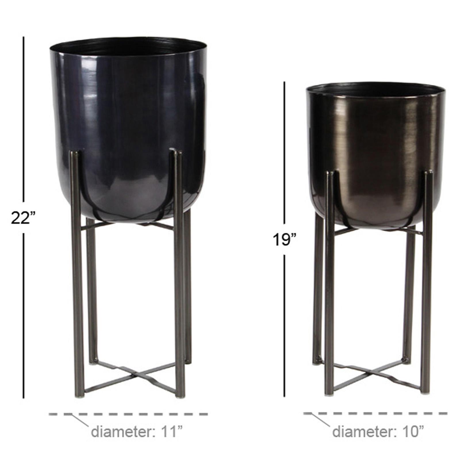 2-Piece Glam Round Planter Set with Stand 8 2-Piece Glam Round Planter Set with Stand