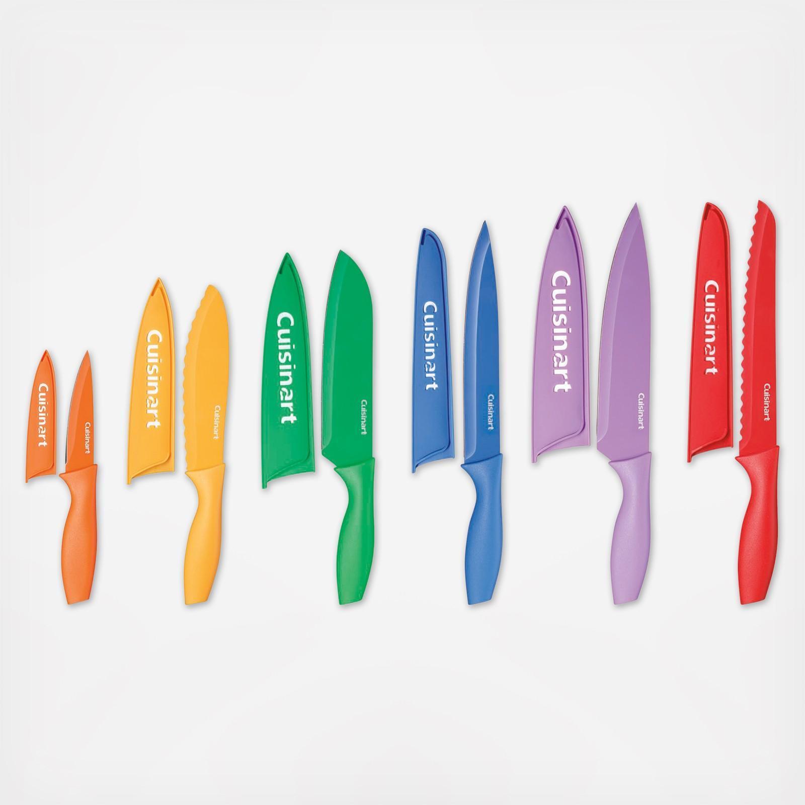 12-Piece Nonstick Color Knife Set with Blade Guards C55-01-12PCKS 2 12-Piece Nonstick Color Knife Set with Blade Guards C55-01-12PCKS