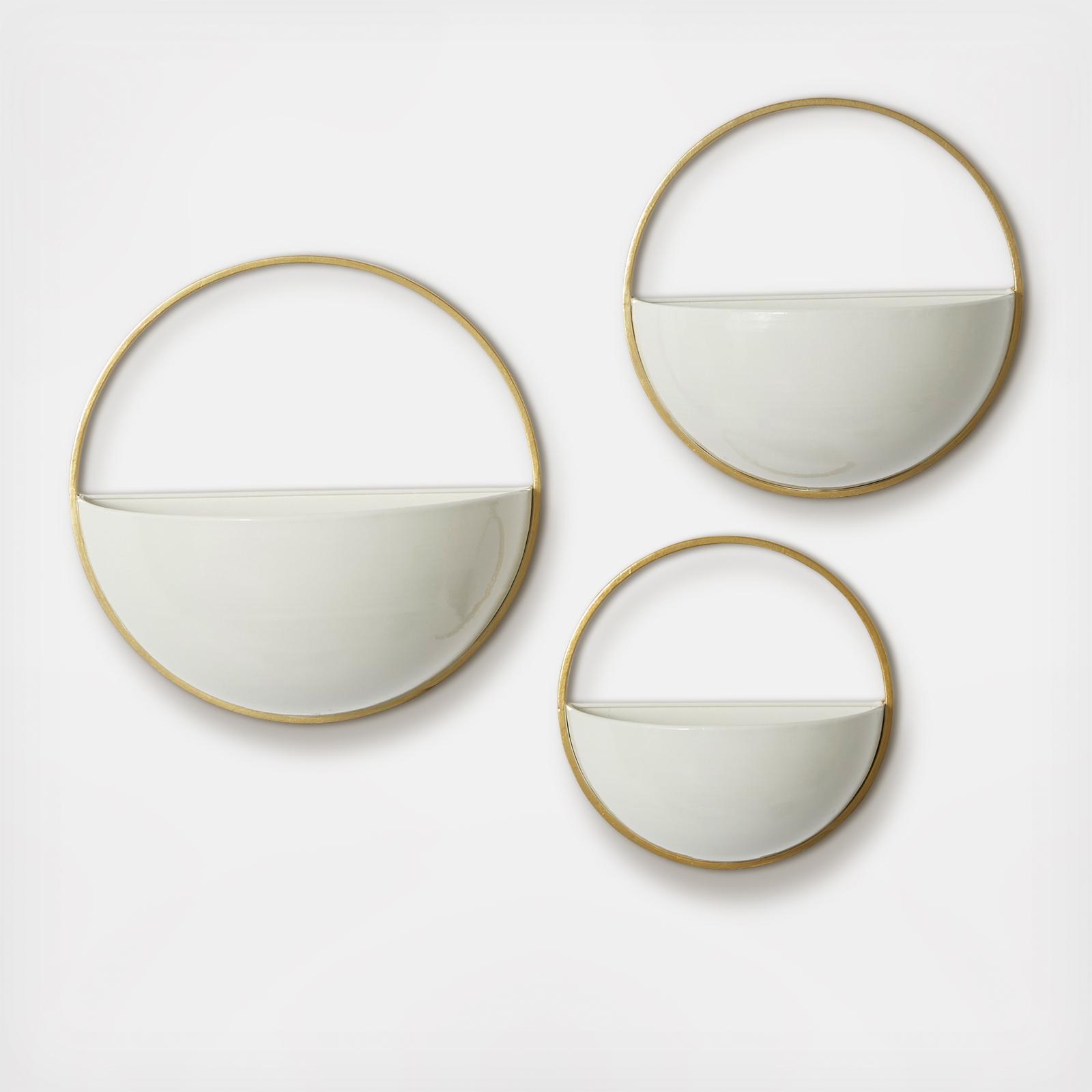 3-Piece Glam Wall Planter Set