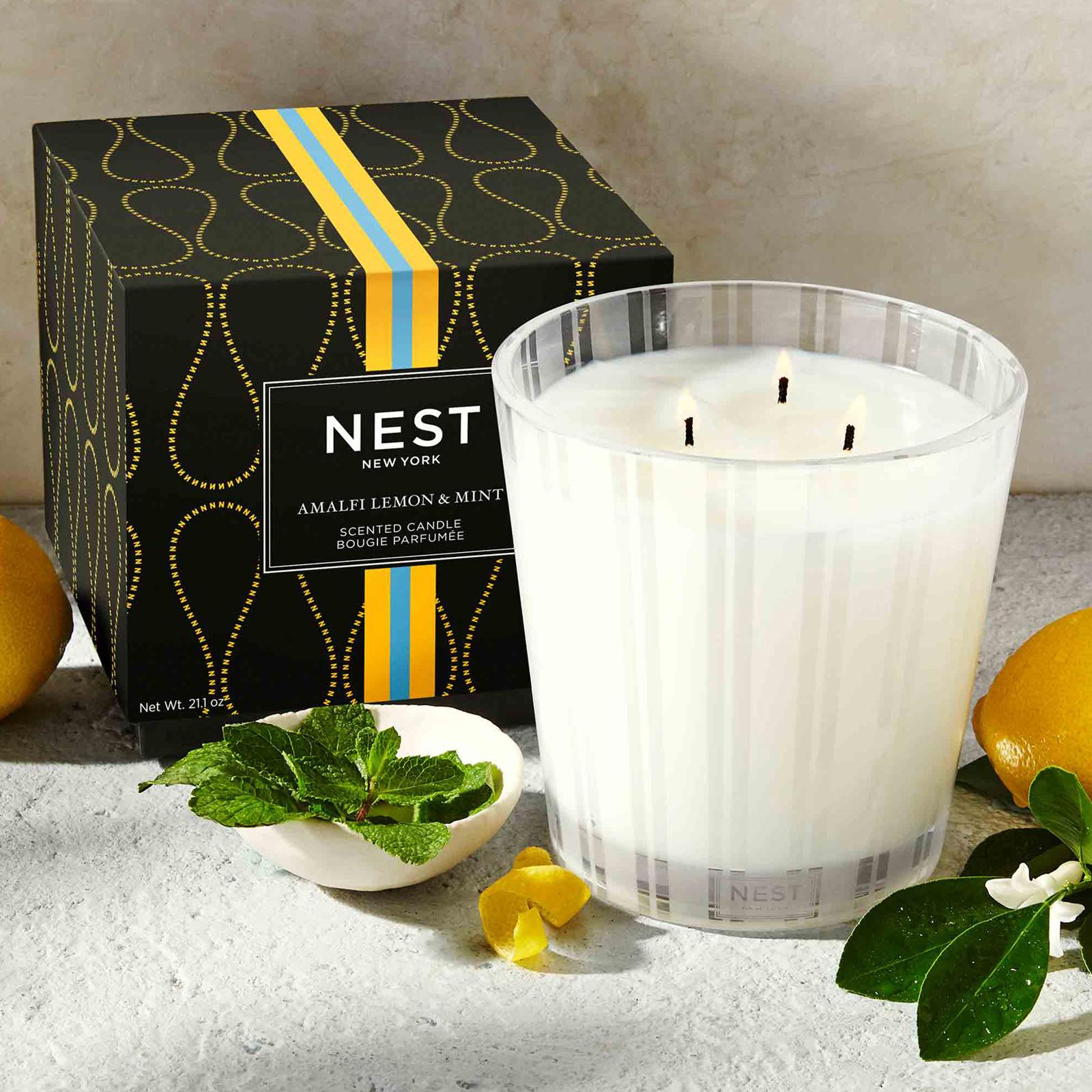 Amalfi Lemon & Mint 3-Wick Candle 12 Amalfi Lemon & Mint 3-Wick Candle