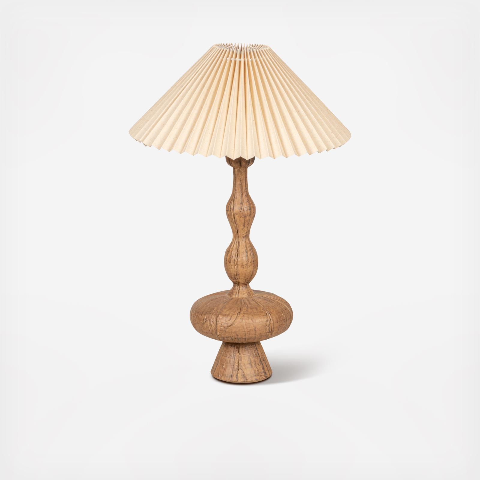 Andi Resin Lamp with Pleated Shade 2 Andi Resin Lamp with Pleated Shade