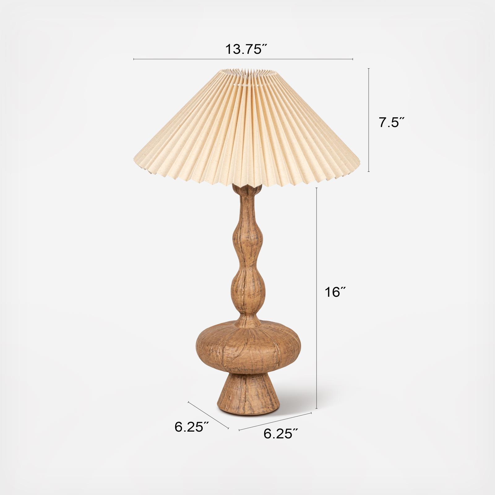 Andi Resin Lamp with Pleated Shade 8 Andi Resin Lamp with Pleated Shade