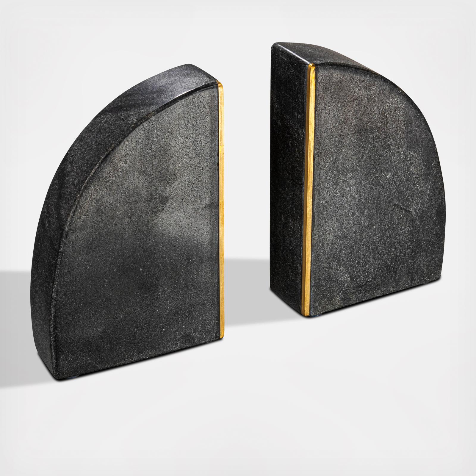Arched Marble Bookend, Set of 2 3 Arched Marble Bookend, Set of 2