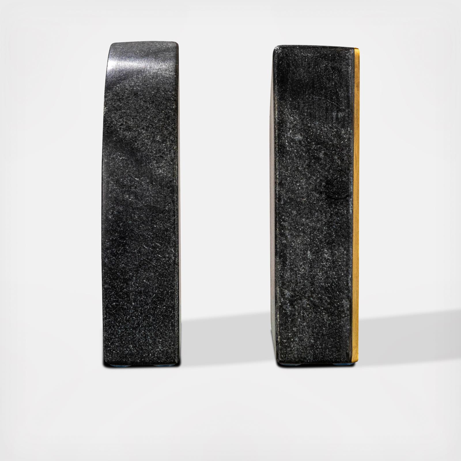 Arched Marble Bookend, Set of 2 4 Arched Marble Bookend, Set of 2