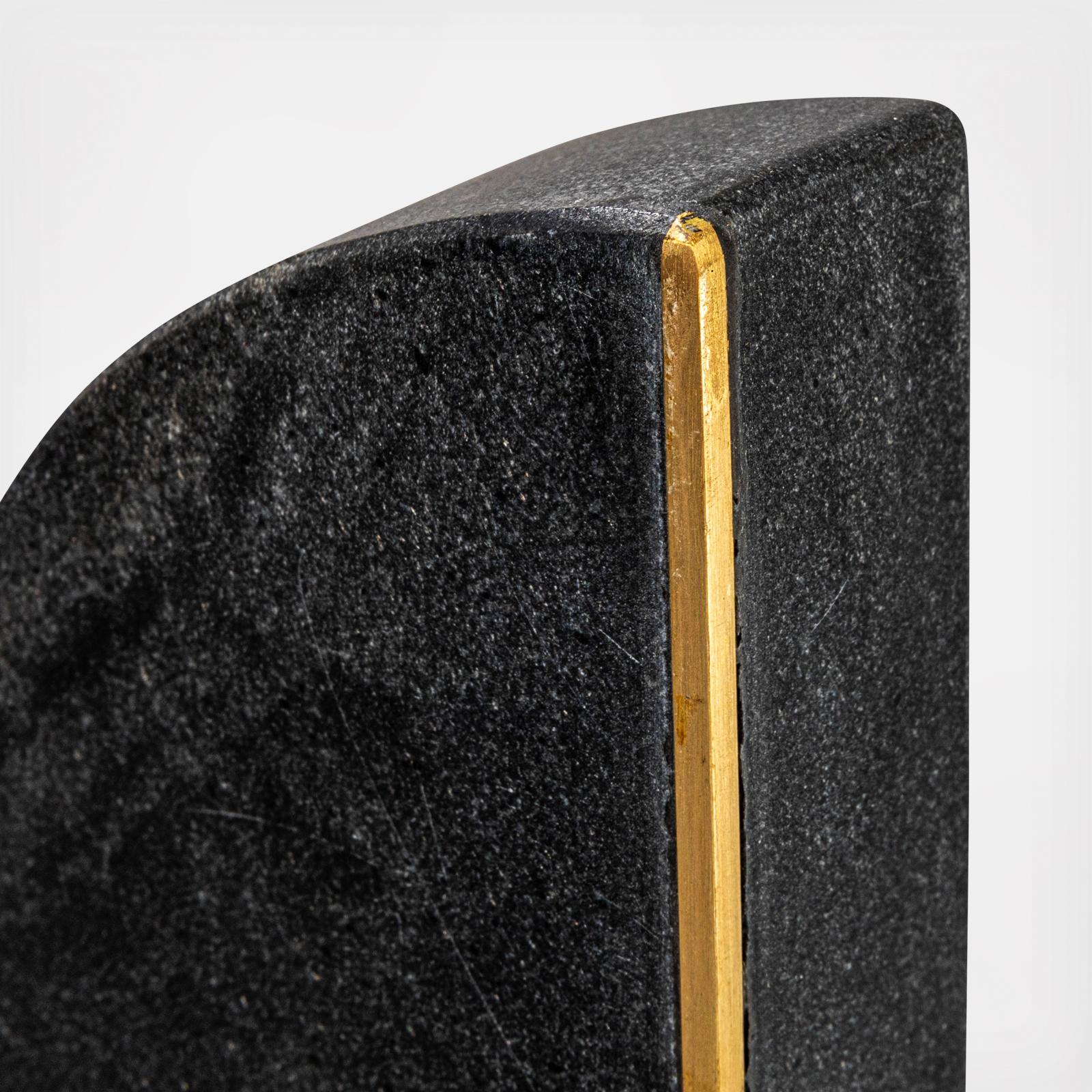 Arched Marble Bookend, Set of 2 5 Arched Marble Bookend, Set of 2