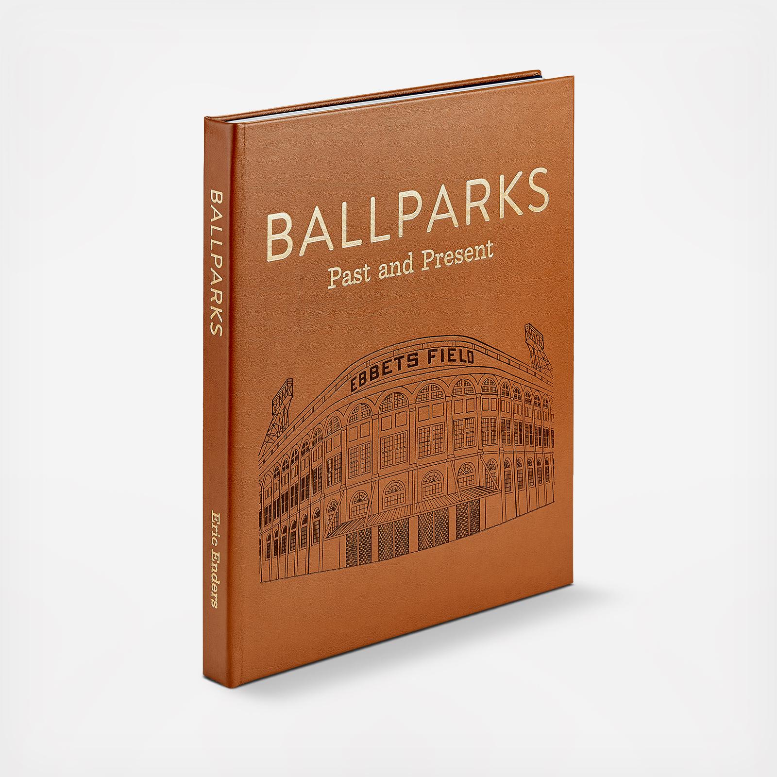Ballparks Past & Present Leather Bound Book