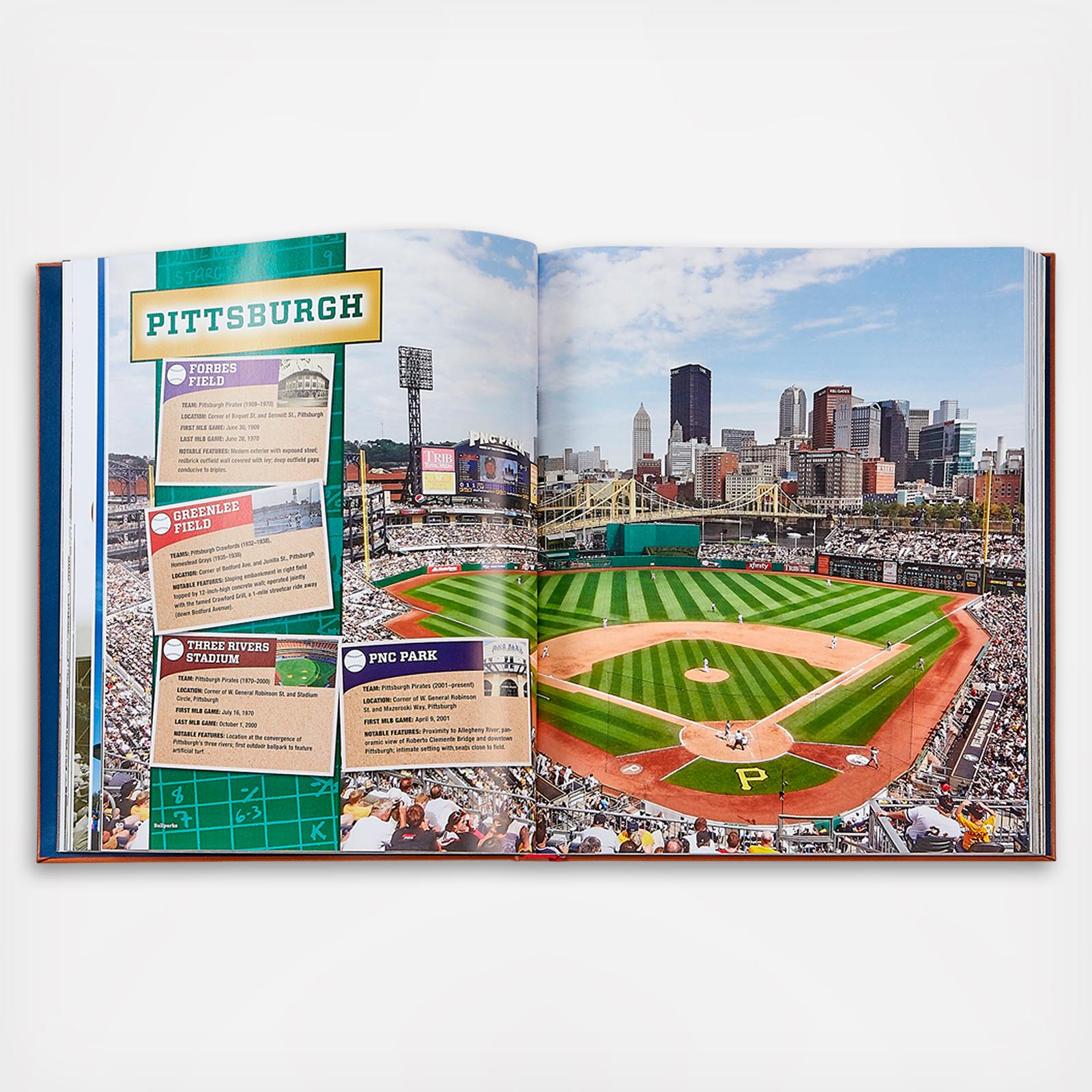 Ballparks Past & Present Leather Bound Book