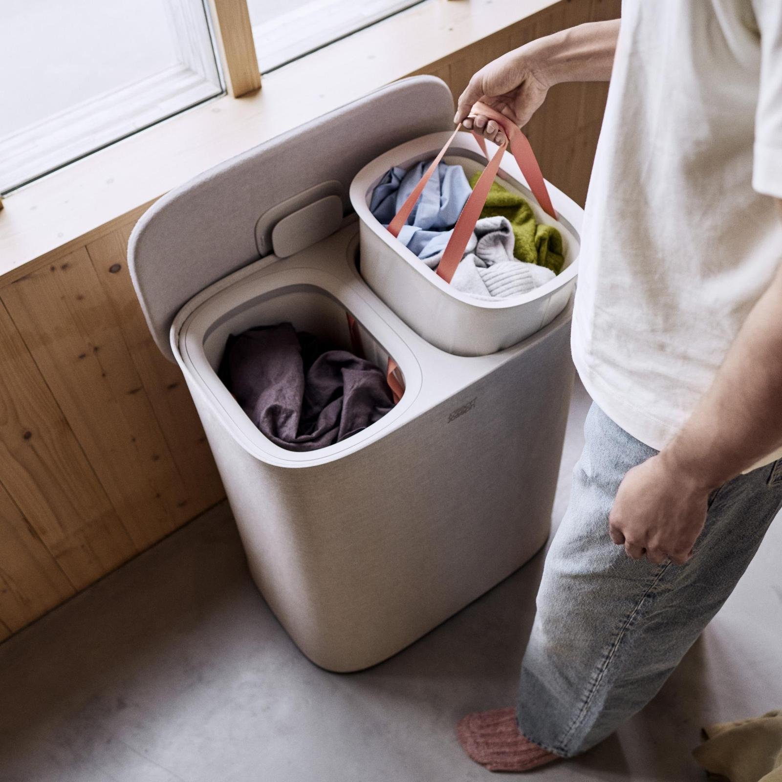 Tota 2 90-Liter 2-Laundry Hamper Separation Basket with Lid 4 Tota 2 90-Liter 2-Laundry Hamper Separation Basket with Lid