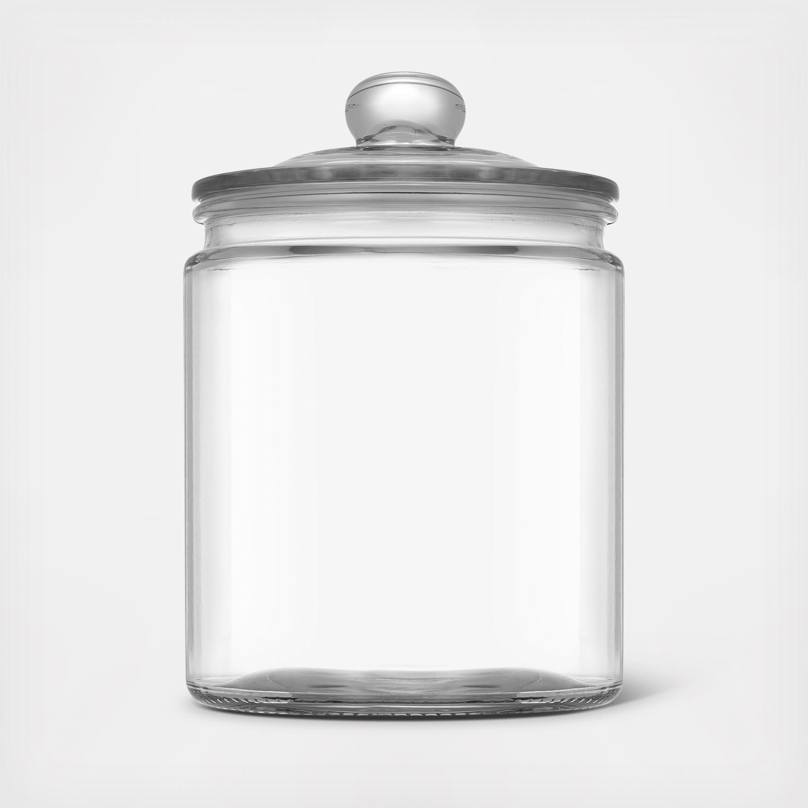 Joyful Glass Cookie Jar with Airtight Lid, Set of 2 7 Joyful Glass Cookie Jar with Airtight Lid, Set of 2