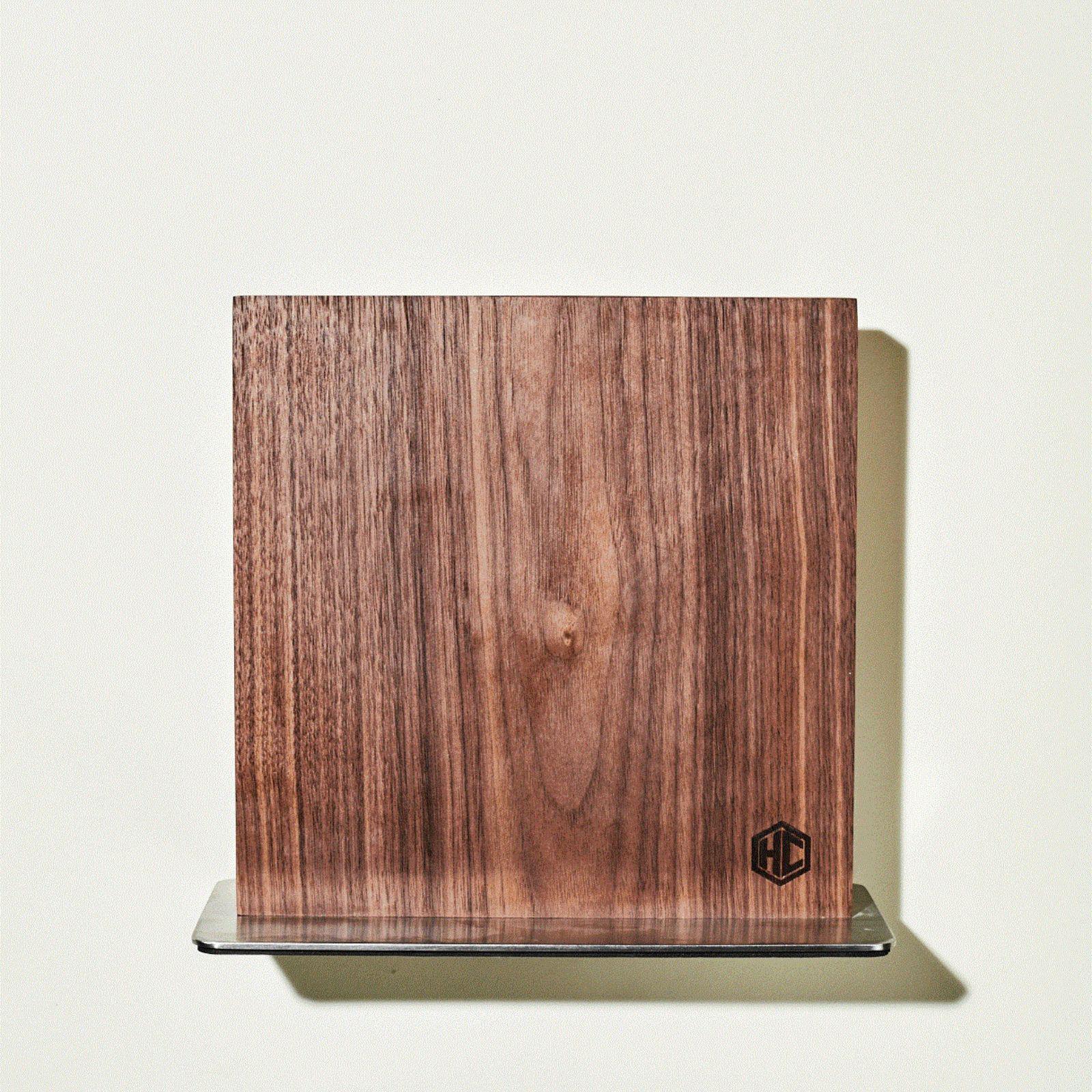 Magnetic Walnut Knife Block Holder