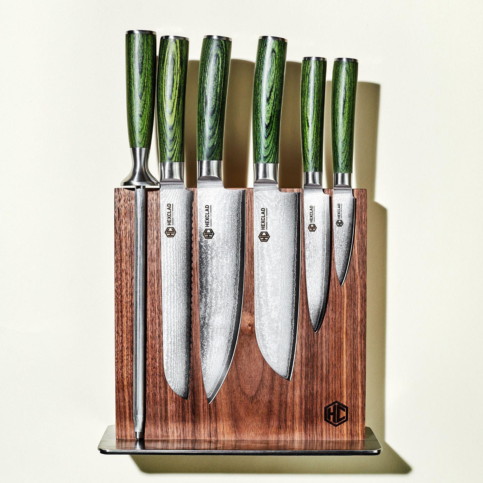 Magnetic Walnut Knife Block Holder
