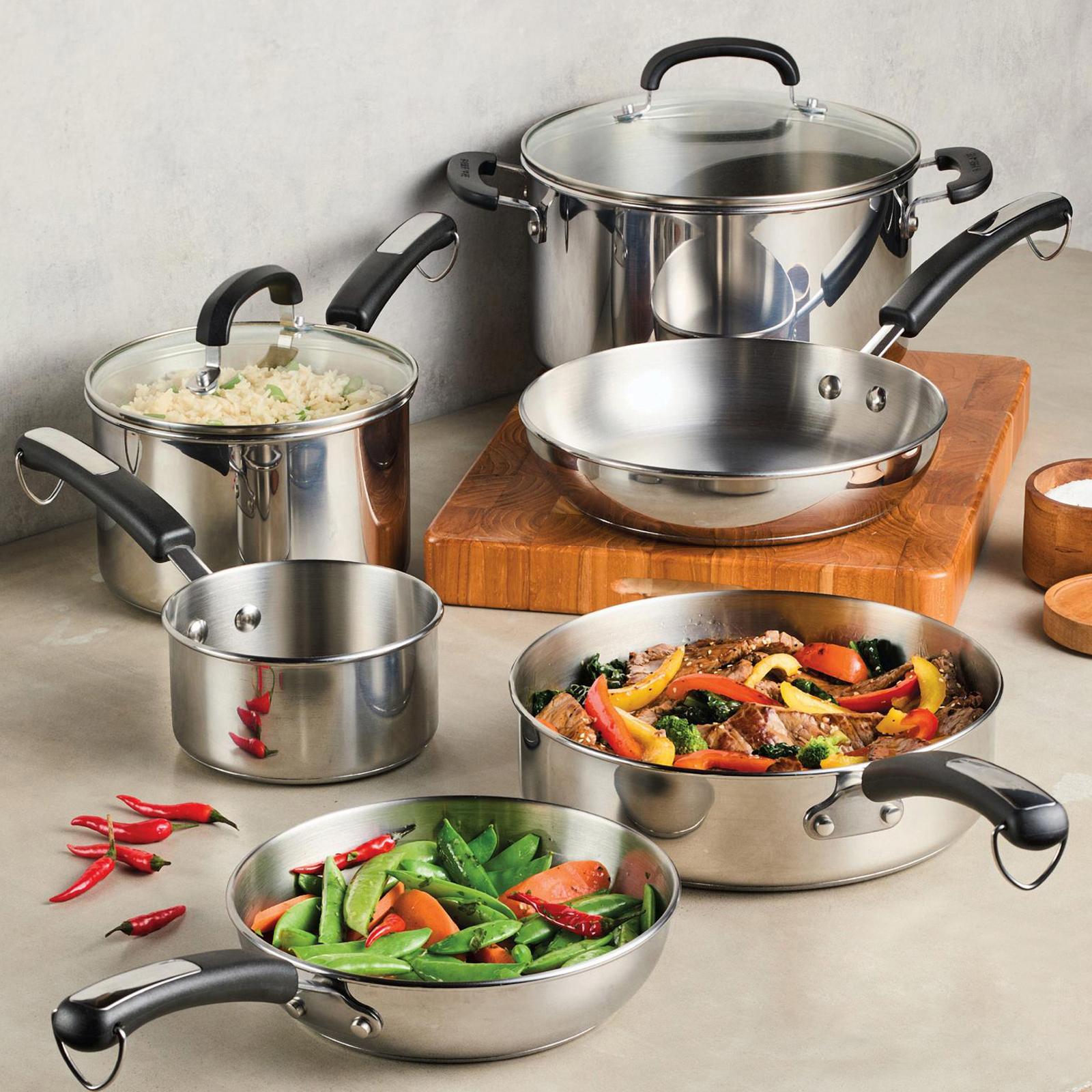 Brilliance 10-Piece Stainless Steel Cookware Set 1 Brilliance 10-Piece Stainless Steel Cookware Set