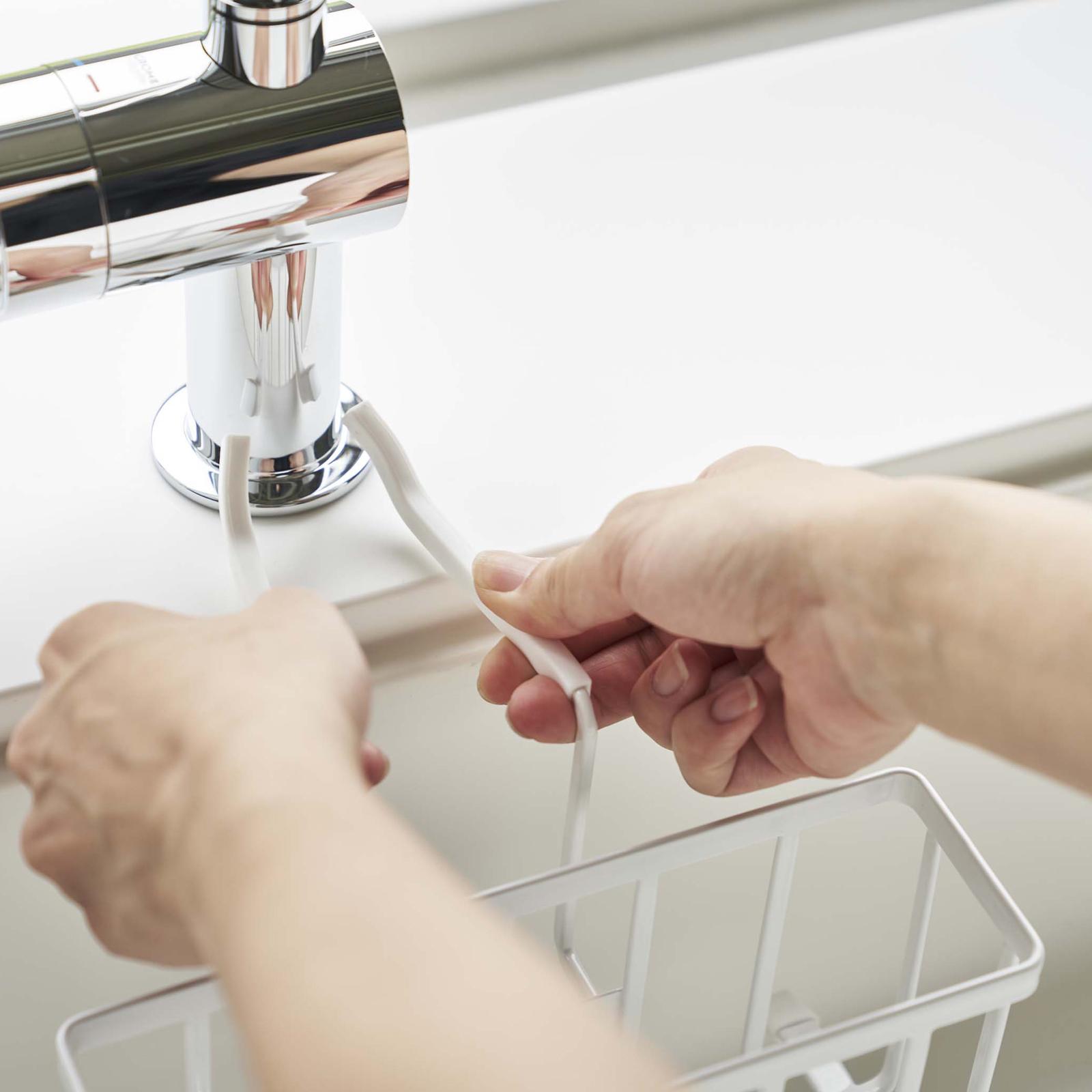 Tower Faucet-Hanging Sponge Caddy 6 Tower Faucet-Hanging Sponge Caddy