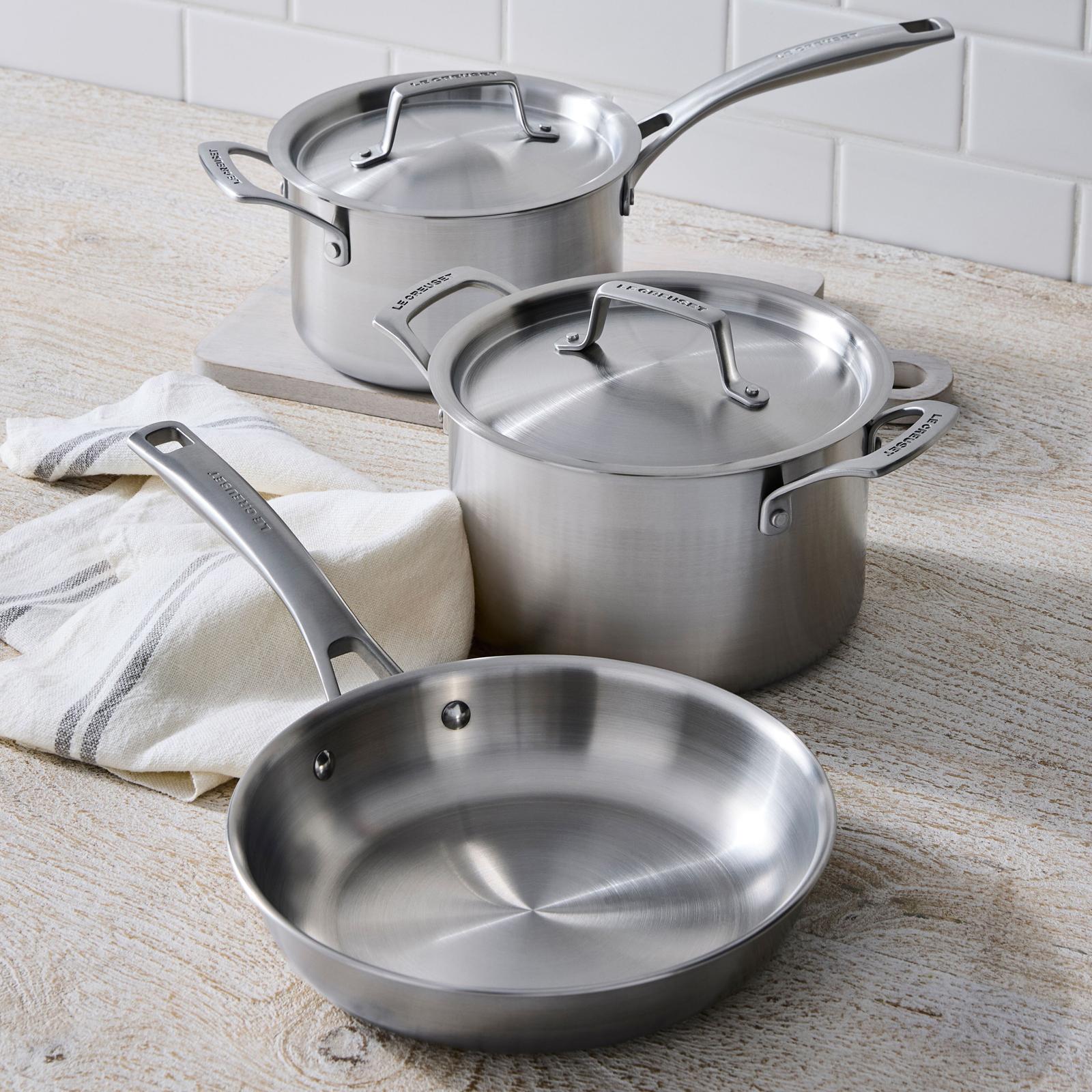 Essential Stainless Steel 5-Piece Cookware Set 4 Essential Stainless Steel 5-Piece Cookware Set