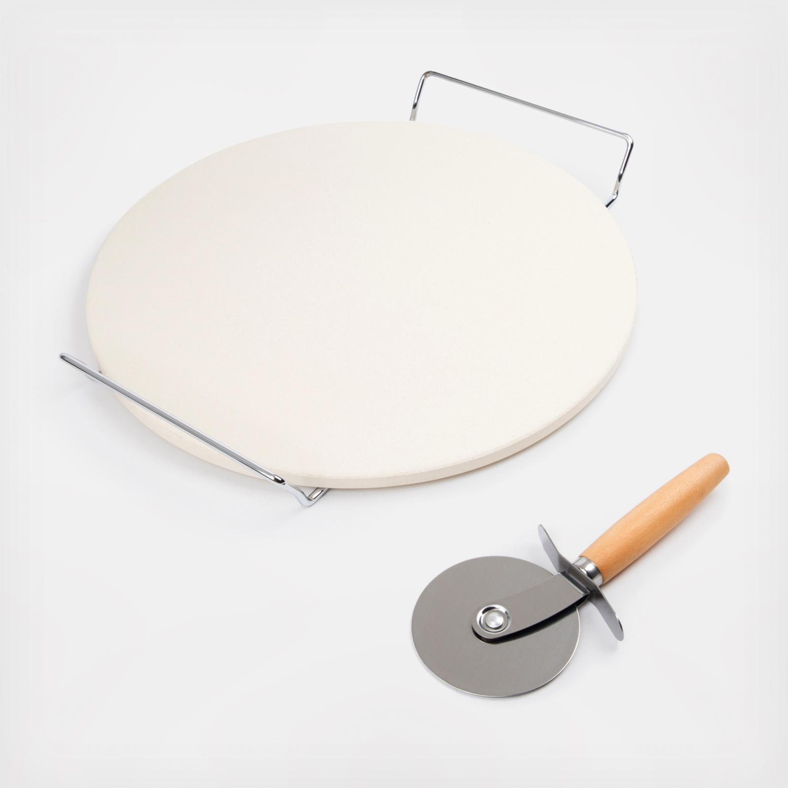 Stoneware 3-Piece Pizza Stone Set 1 Stoneware 3-Piece Pizza Stone Set
