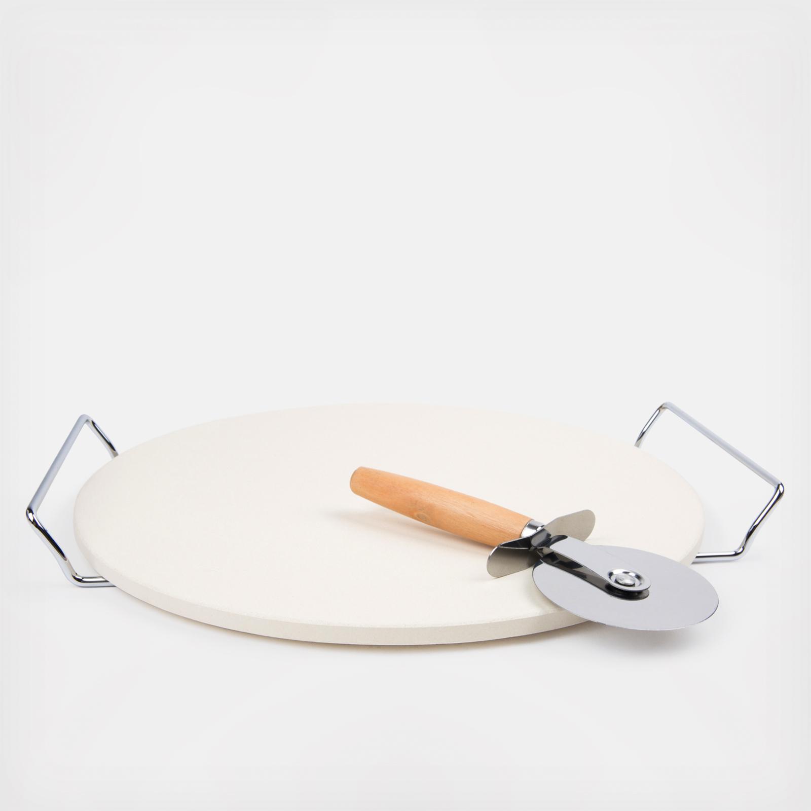 Stoneware 3-Piece Pizza Stone Set 2 Stoneware 3-Piece Pizza Stone Set