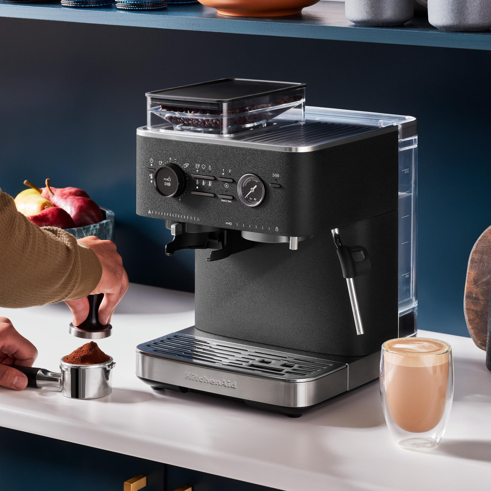 Semi-Automatic Espresso Machine with Burr Grinder 4 Semi-Automatic Espresso Machine with Burr Grinder