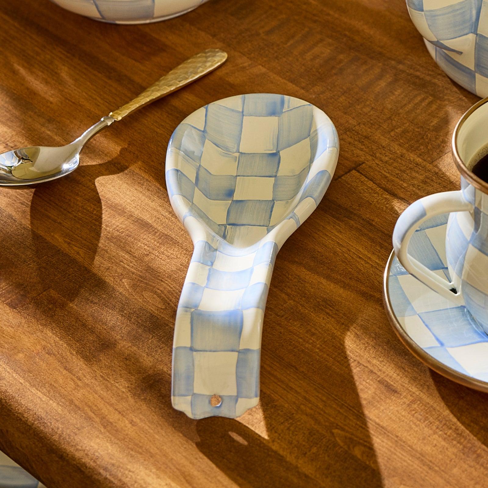Sky Check Spoon Rest 1 Sky Check Spoon Rest