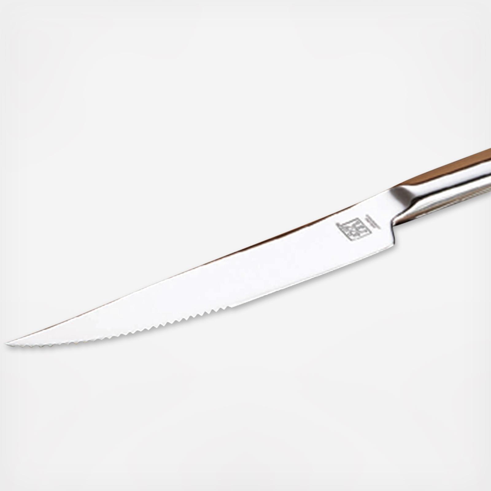 Contemporary Stainless Steak Knife with Presentation Box, Set of 8 2 Contemporary Stainless Steak Knife with Presentation Box, Set of 8