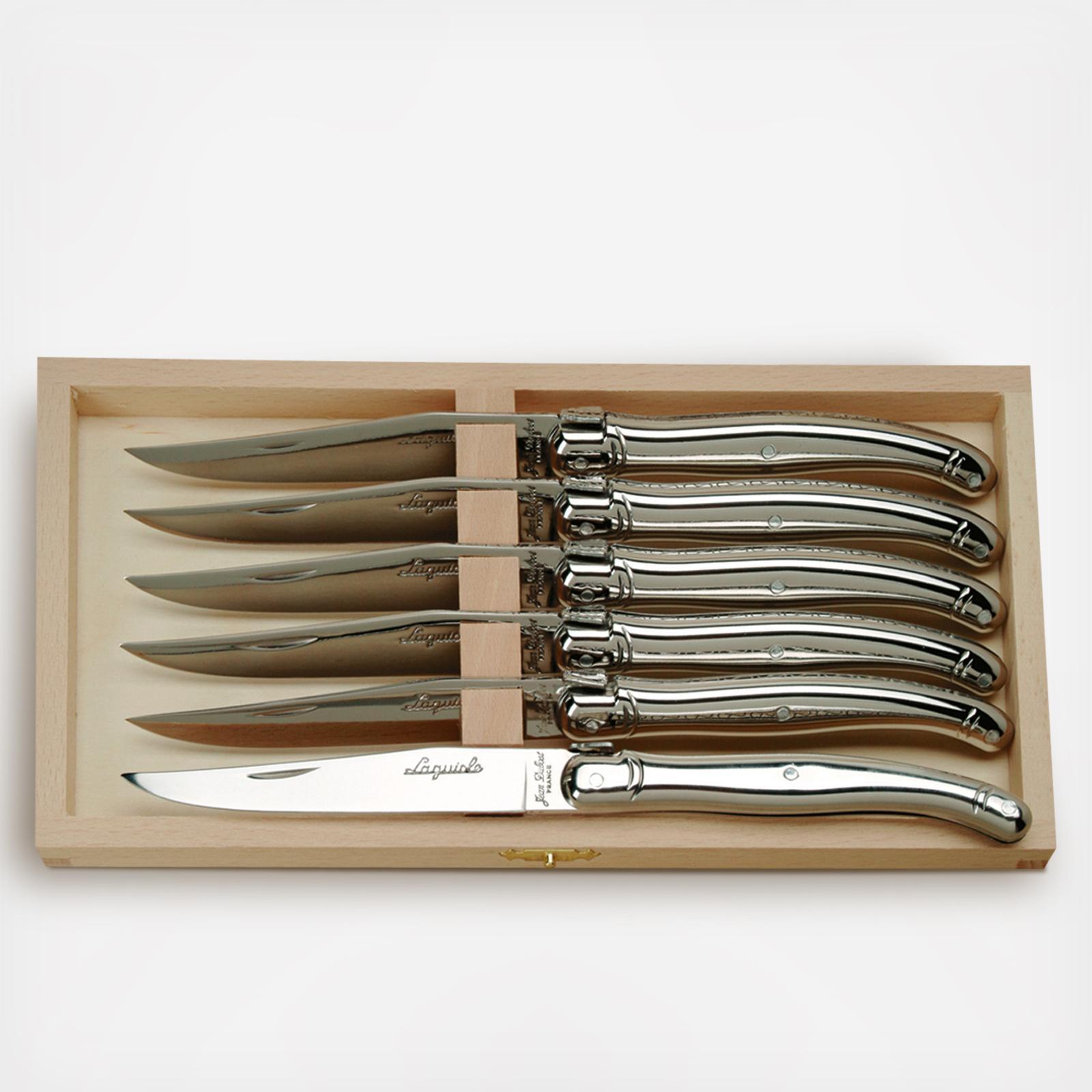 Laguiole Stainless Steak Knife with Presentation Box, Set of 6 15 Laguiole Stainless Steak Knife with Presentation Box, Set of 6