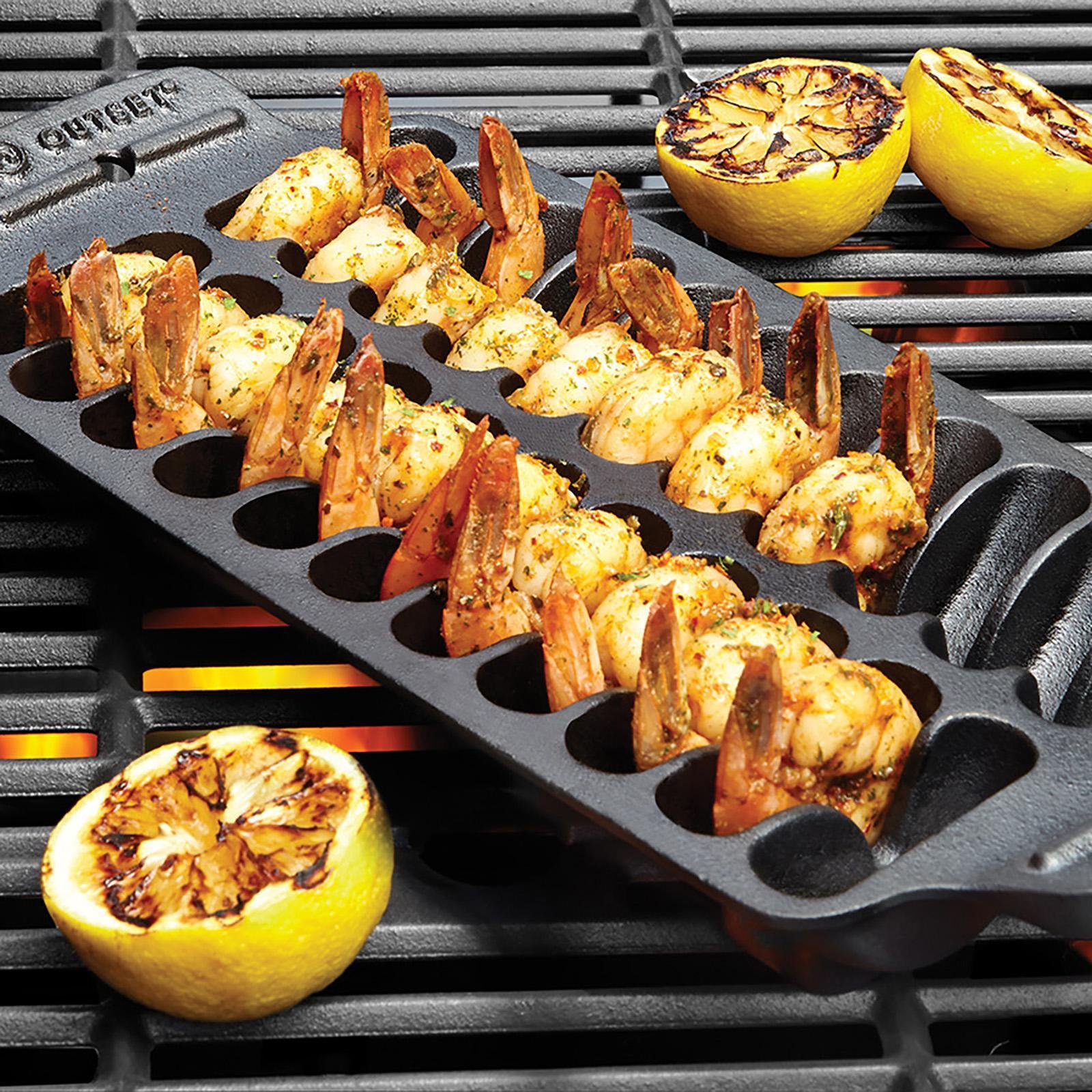 Cast Iron Shrimp Grill Pan 1 Cast Iron Shrimp Grill Pan