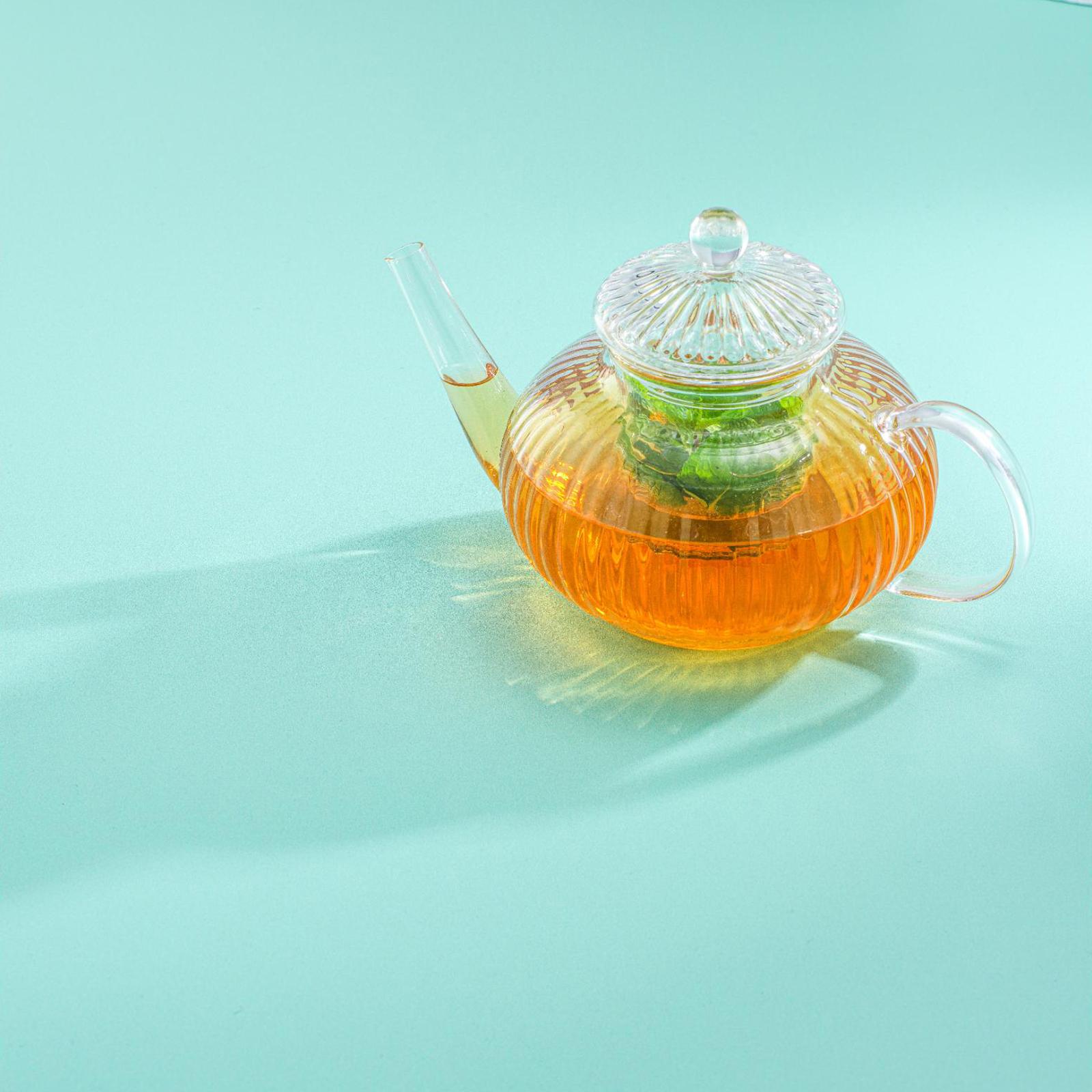 Fluted Glass Tea Kettle 3 Fluted Glass Tea Kettle