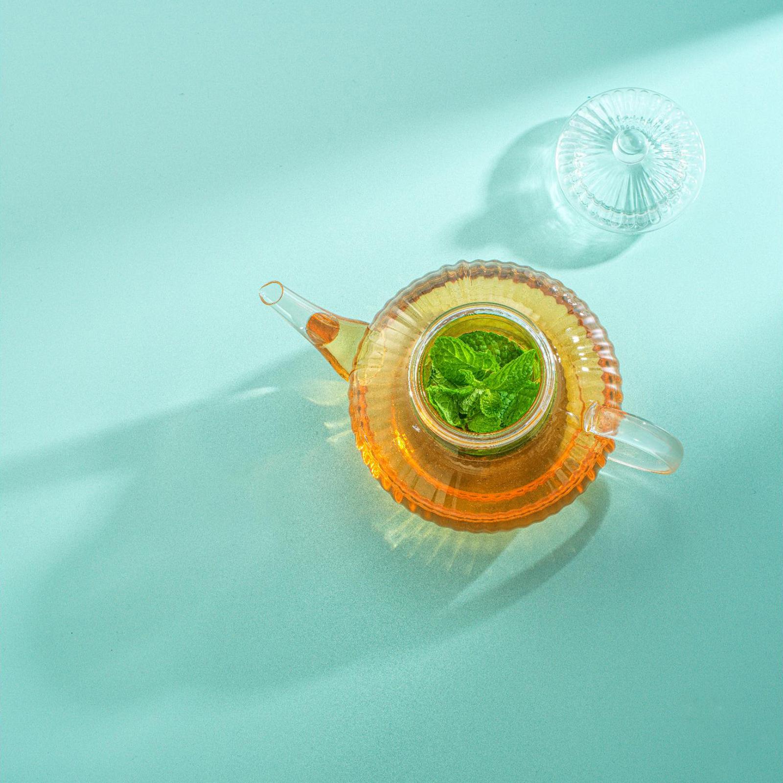 Fluted Glass Tea Kettle 4 Fluted Glass Tea Kettle